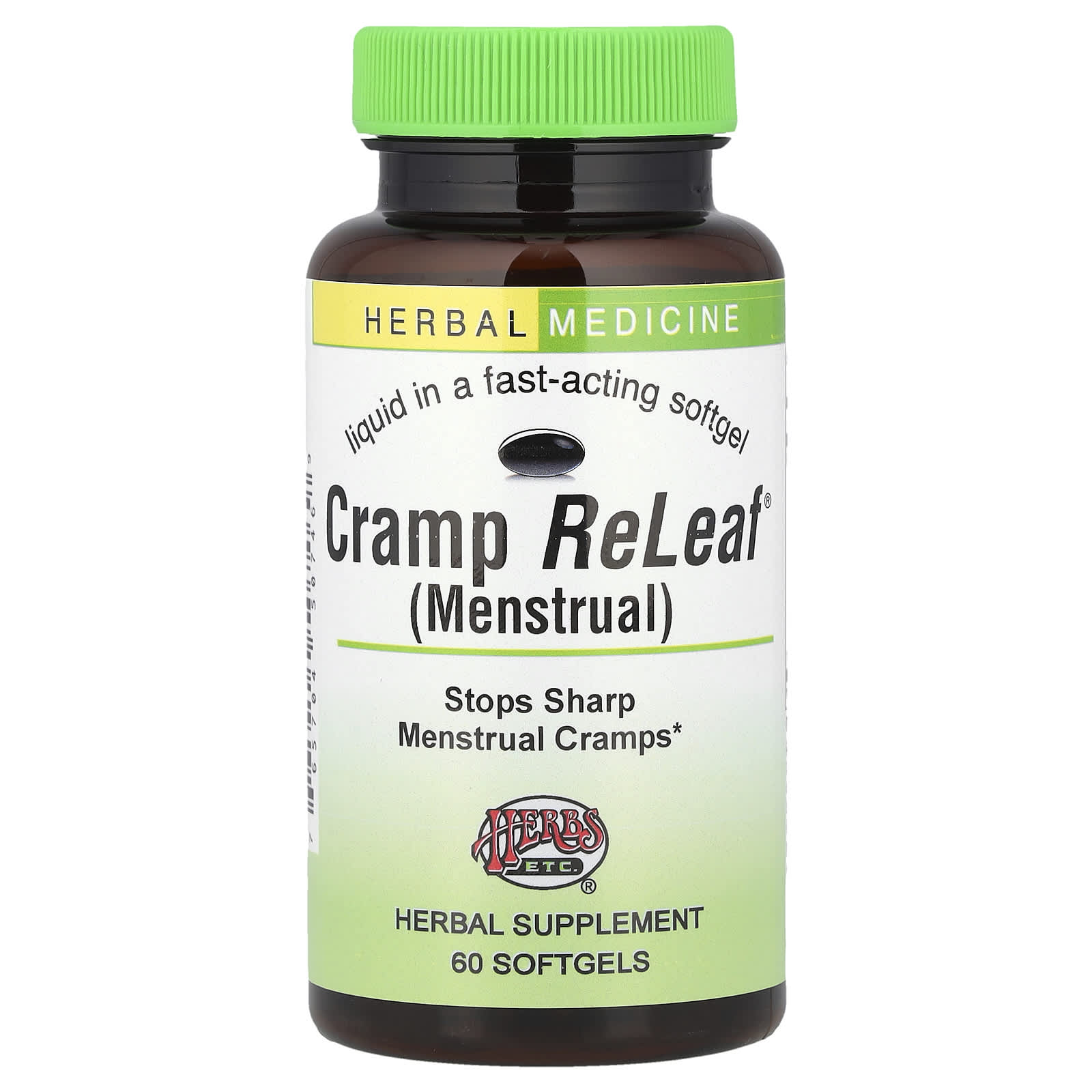 Herbs Etc., Cramp ReLeaf® (менструальный), 60 мягких таблеток