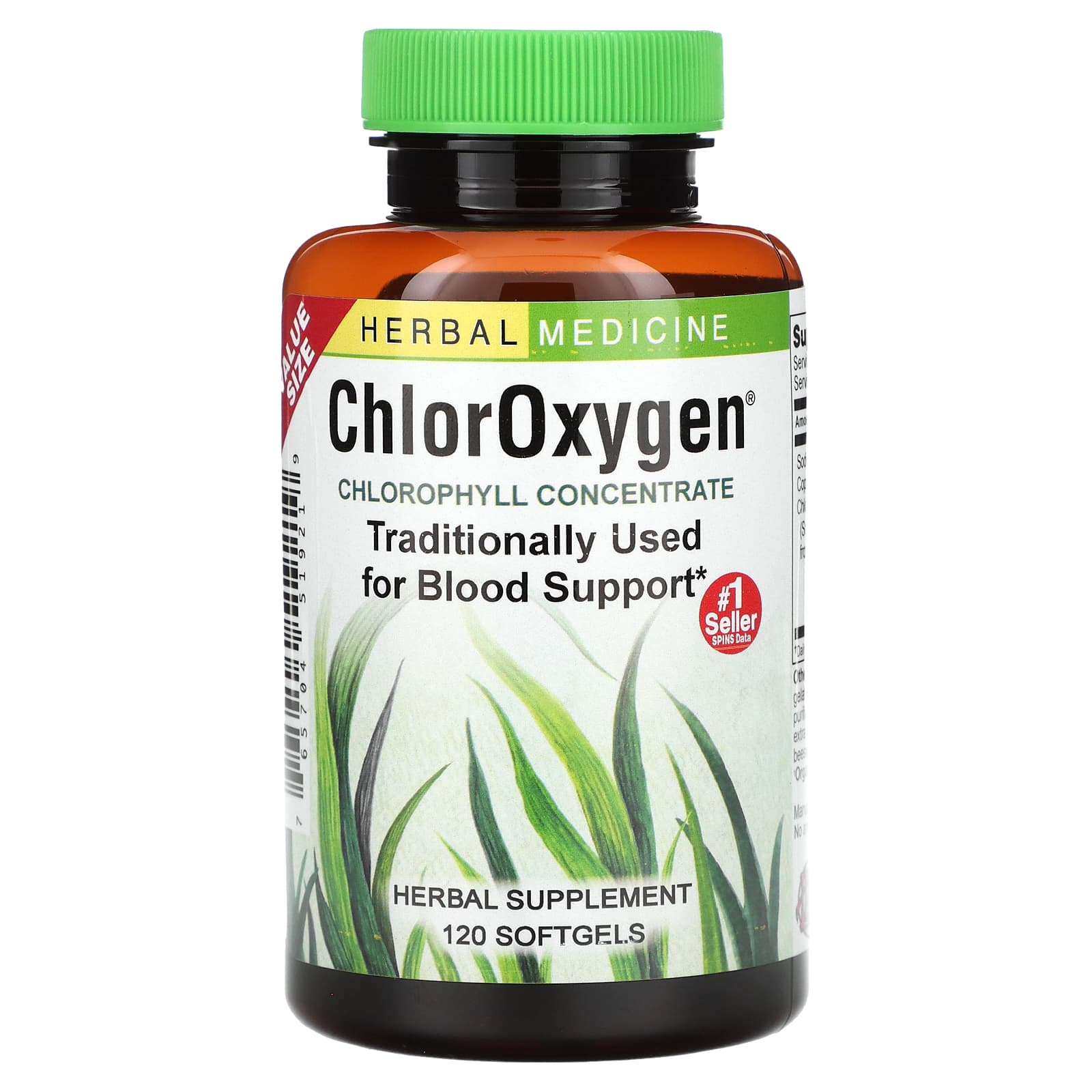 Herbs Etc., ChlorOxygen, концентрат хлорофилла, 120 мягких таблеток
