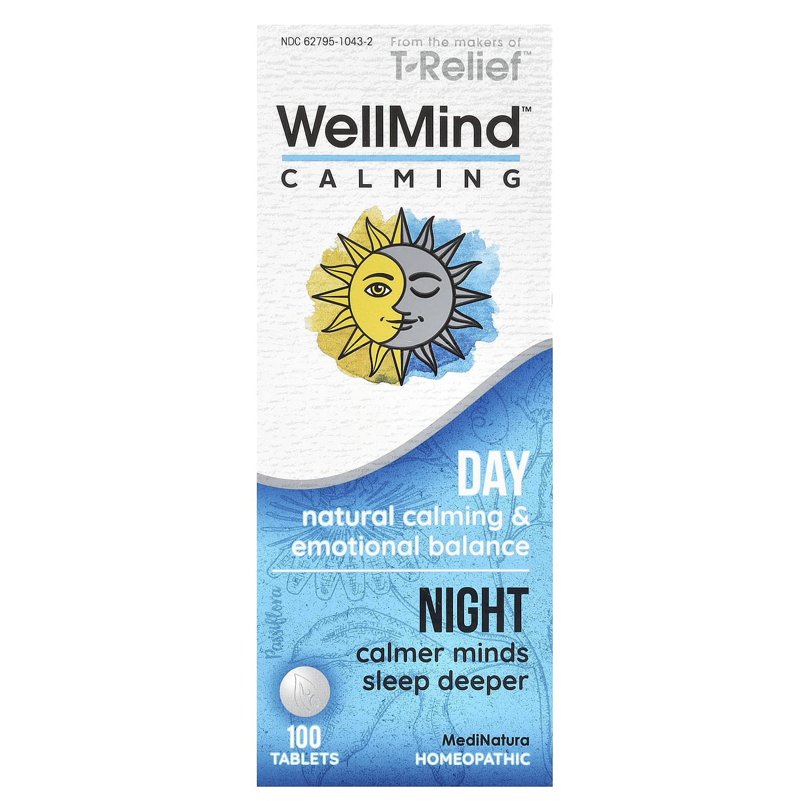 MediNatura, WellMind Calming Tablets, для снятия напряжения, 100 таблеток