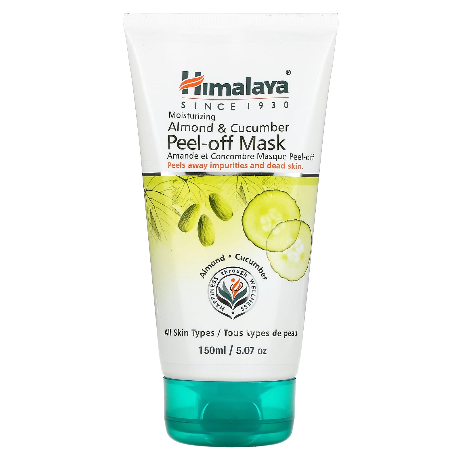 Himalaya, отшелушивающая маска, для всех типов кожи, миндаль и огурец, 150 мл (5,07 жидк. унции)