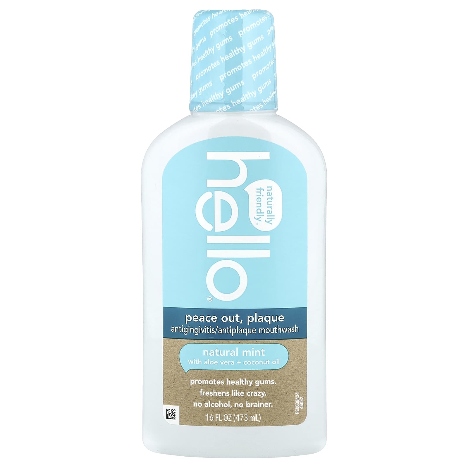 Hello Peace Out средство для полоскания рта от зубного налета против гингивита и зубного налета натуральная мята 473 мл 16 жидк Унций 1890₽