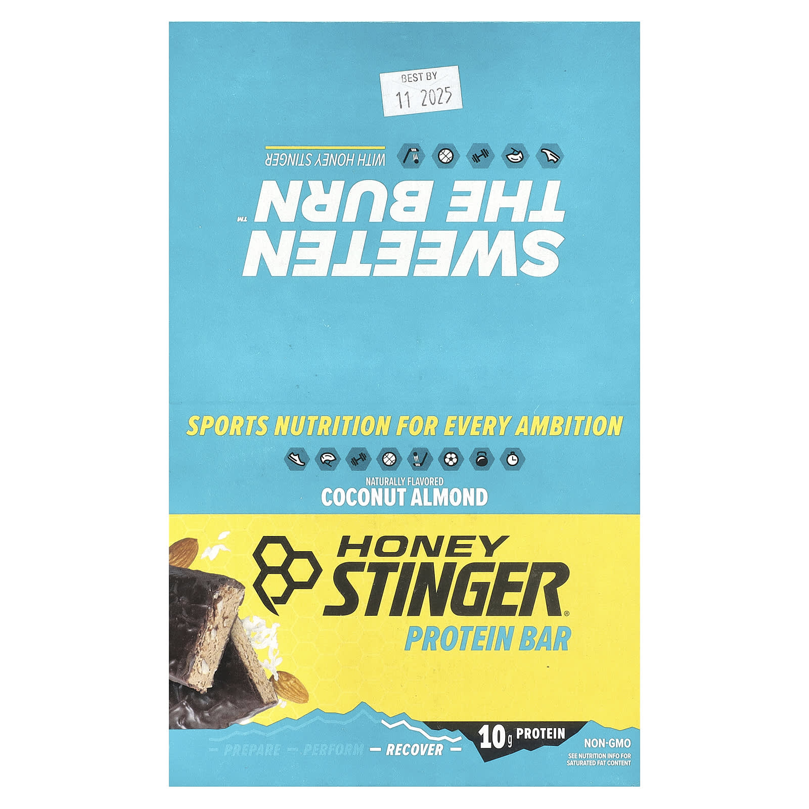 Honey Stinger, Протеиновый батончик, кокос и миндаль, 15 батончиков, 42 г (1,5 унции)