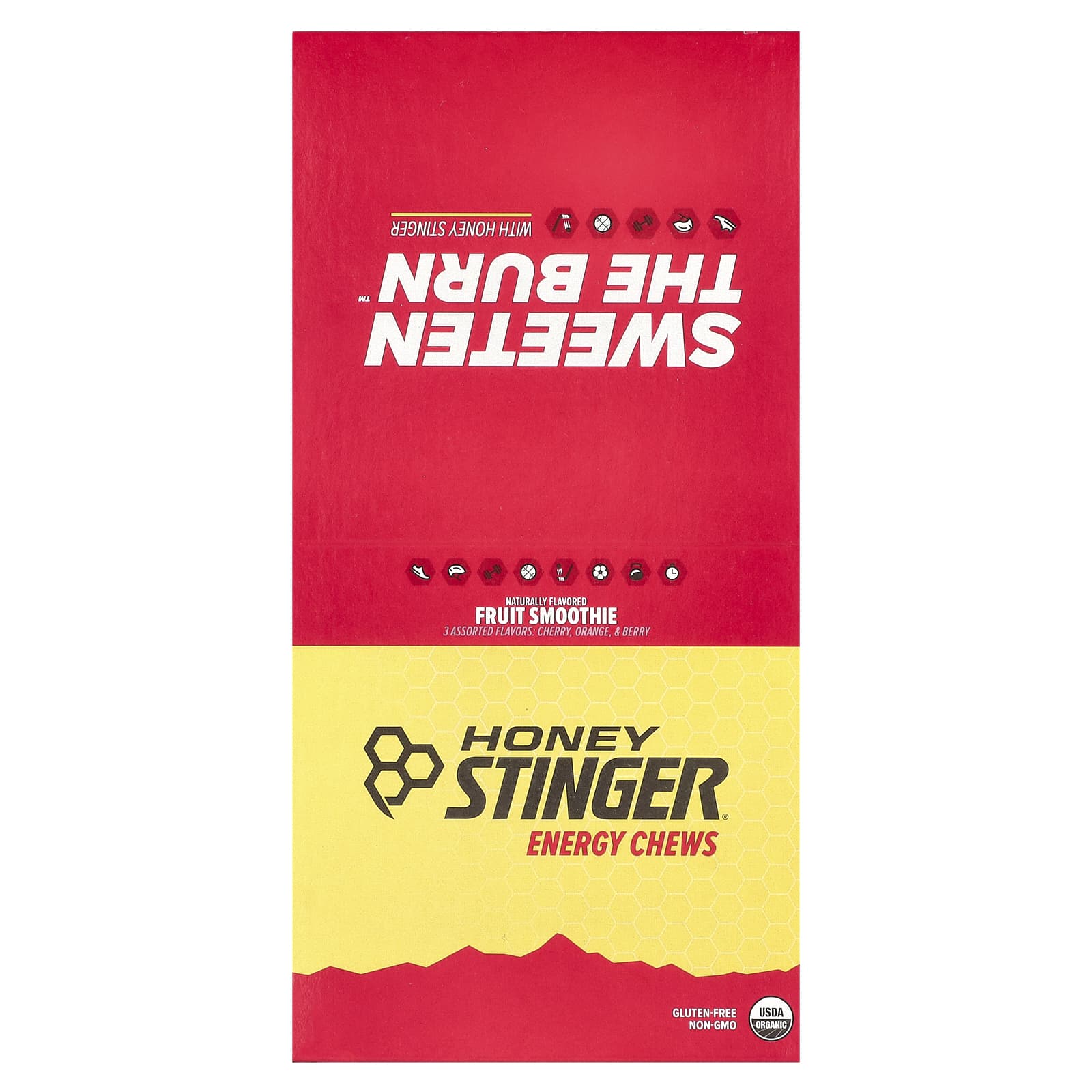 Honey Stinger, Energy Chews, фруктовый смузи, 12 пакетиков по 50 г (1,8 унции)