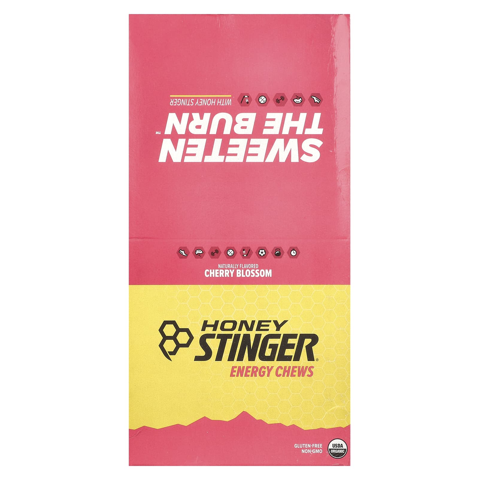 Honey Stinger, Energy Chews, вишневый цвет, 12 пакетиков по 50 г (1,8 унции)