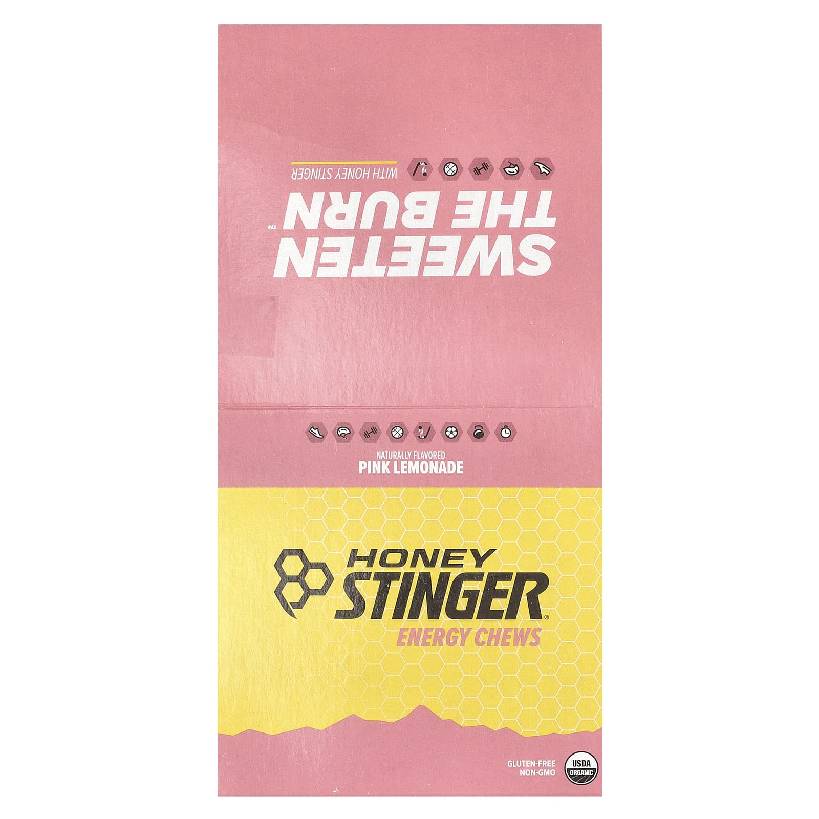 Honey Stinger, Energy Chews, розовый лимонад, 12 пакетиков по 50 г (1,8 унции)