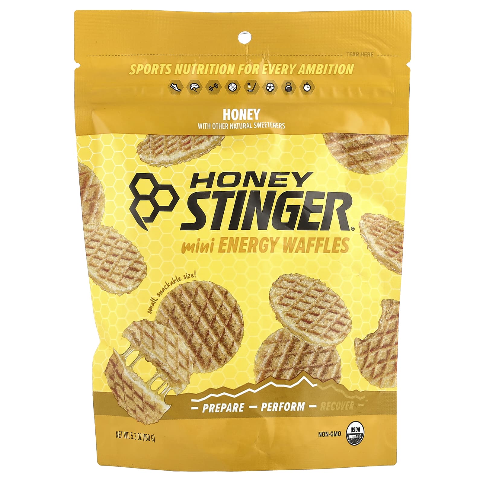 Honey Stinger, Энергетические мини-вафли, мед, 150 г (5,3 унции)