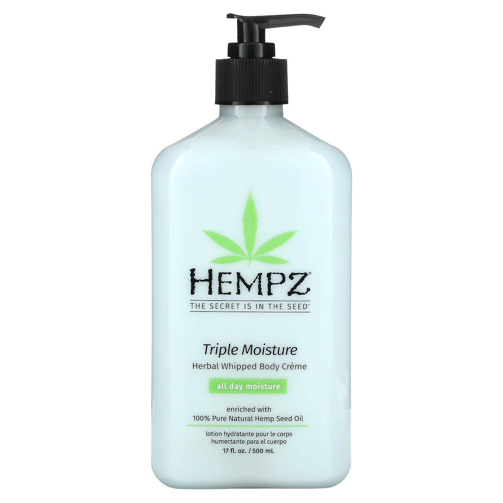 Hempz, Triple Moisture, крем-мусс для тела на растительной основе, 500 мл