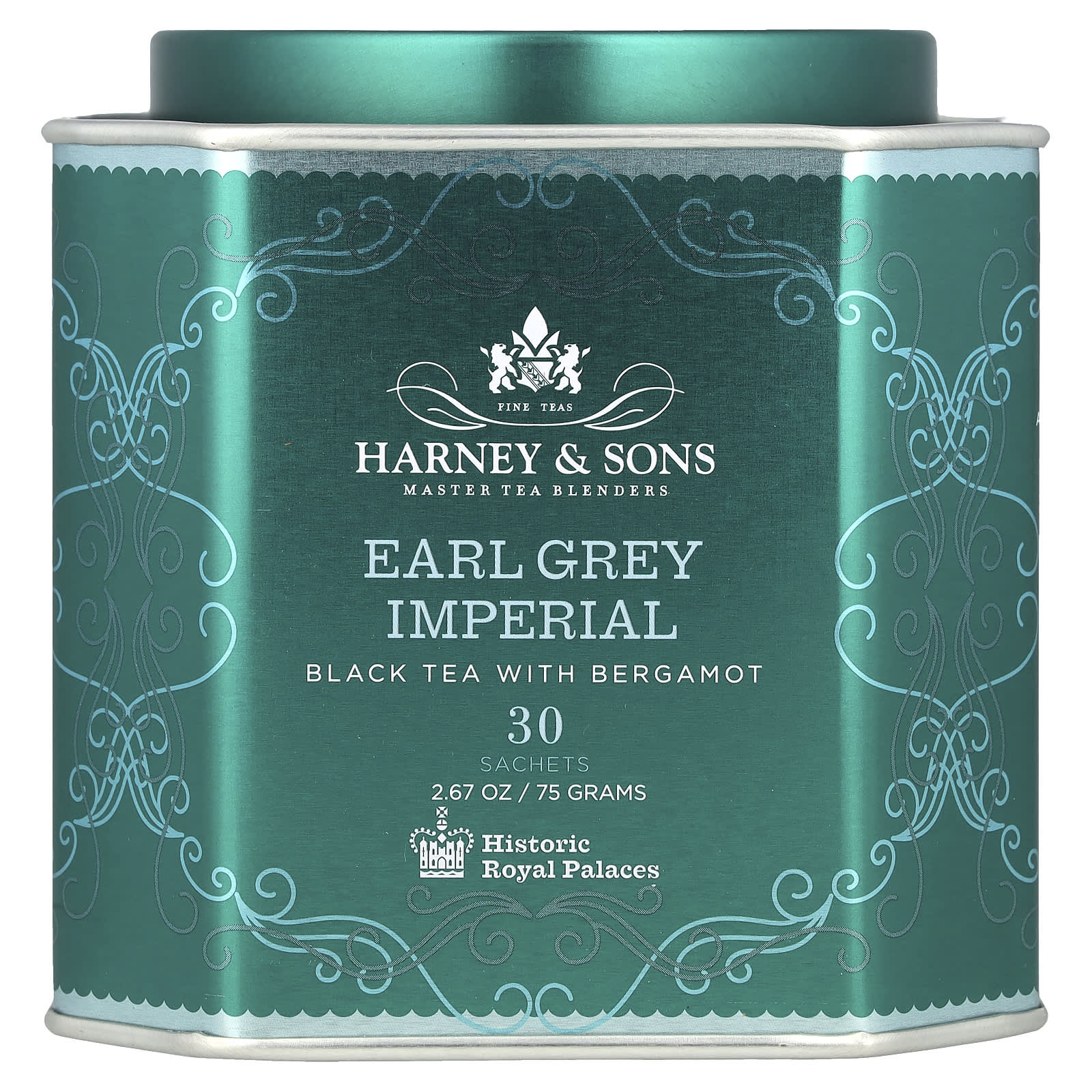 Harney & Sons, Earl Grey Imperial, черный чай с бергамотом, 30 пакетиков, 75 г (2,67 унции)