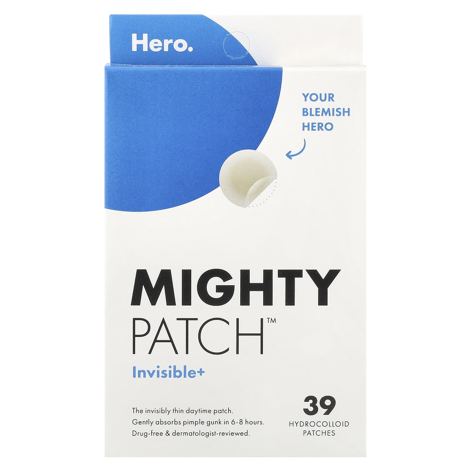 Hero Cosmetics, Mighty Patch, невидимые+, 39 шт.