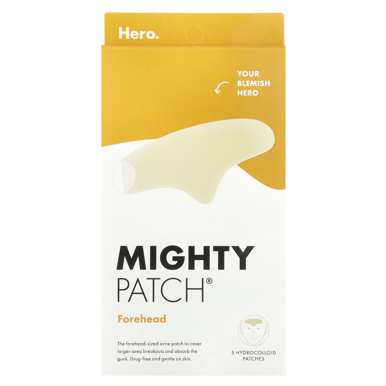 Hero Cosmetics Mighty Patch для лба 5 гидроколлоидных патчей 3490₽