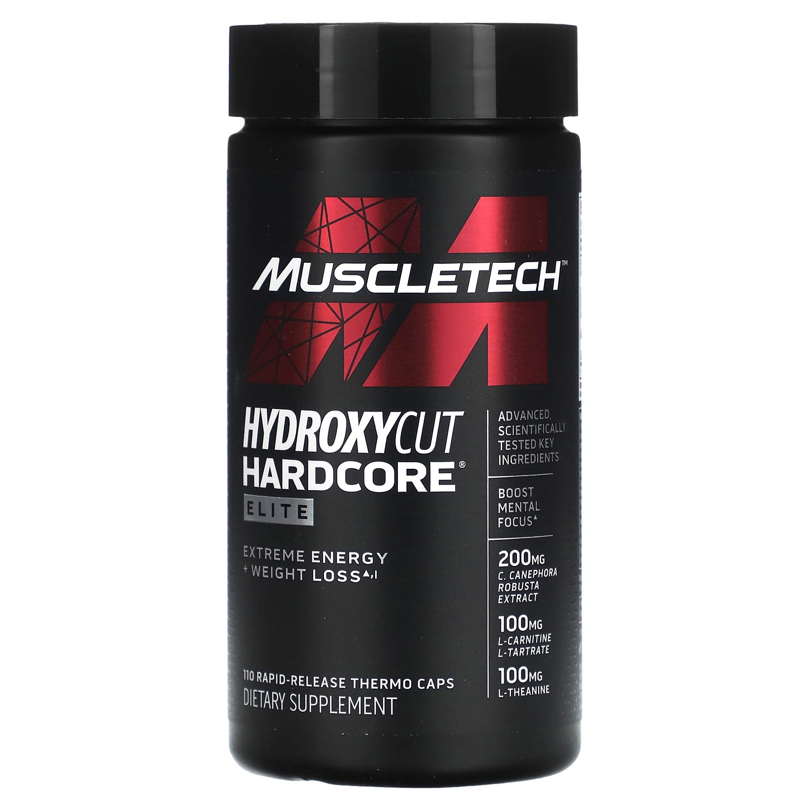 MuscleTech, Hardcore Elite, 110 термокапсул быстрого высвобождения