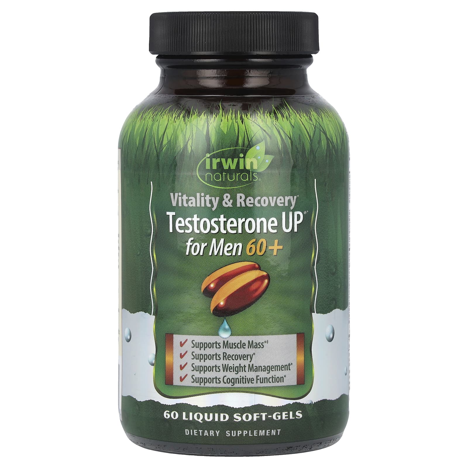 Irwin Naturals, Testosterone UP for Men 60+, 60 Liquid Softgels