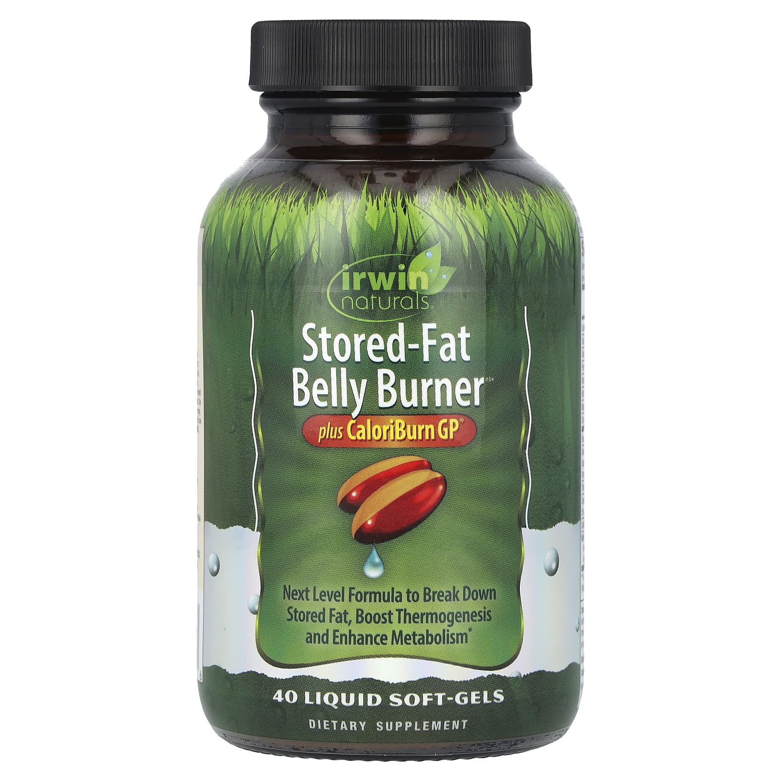 Irwin Naturals, Stored-Fat Belly Burner, Plus CaloriBurn GP®, 40 Liquid Soft-Gels