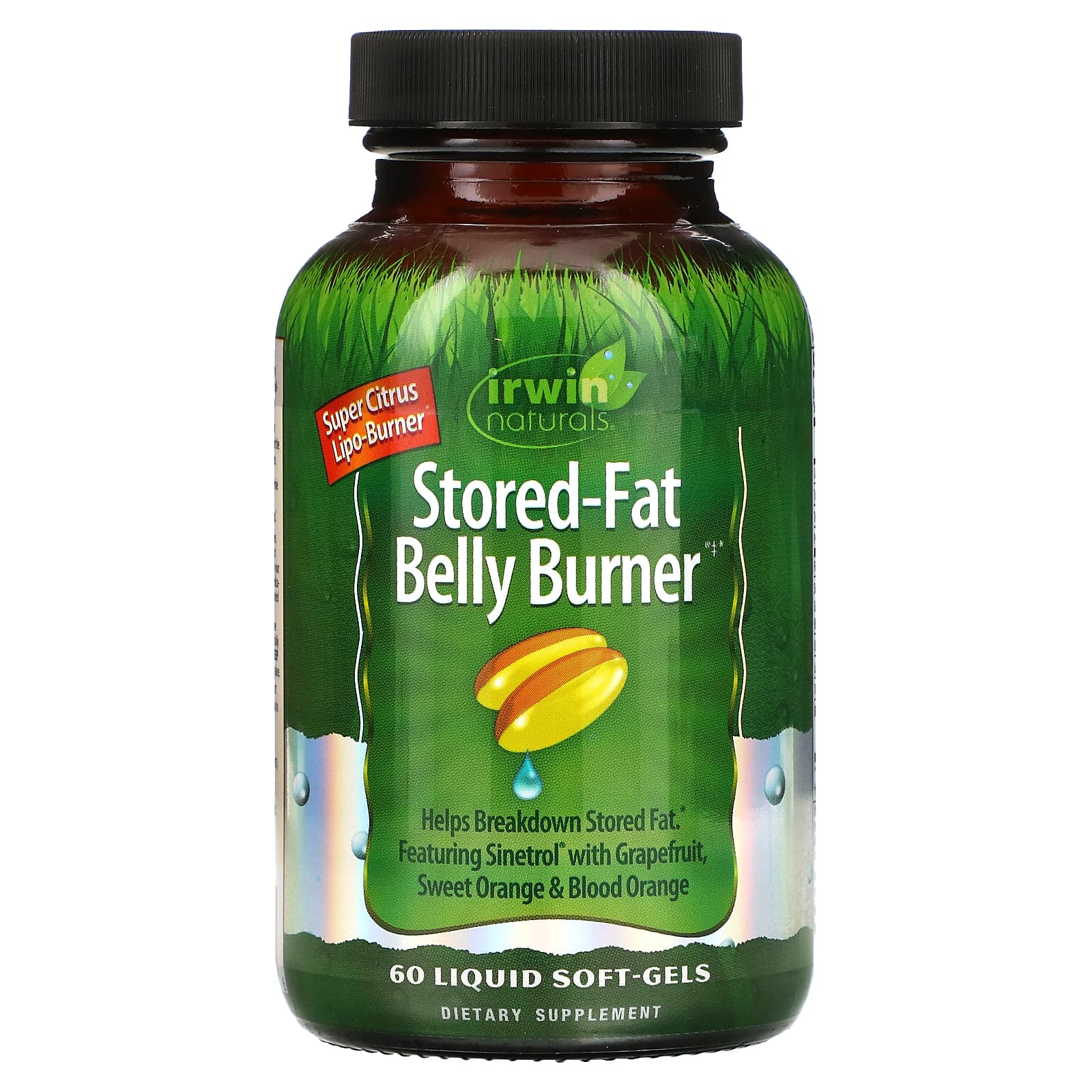 Irwin Naturals, Stored-Fat Belly Burner, жиросжигающее средство, 60 капсул с жидкостью