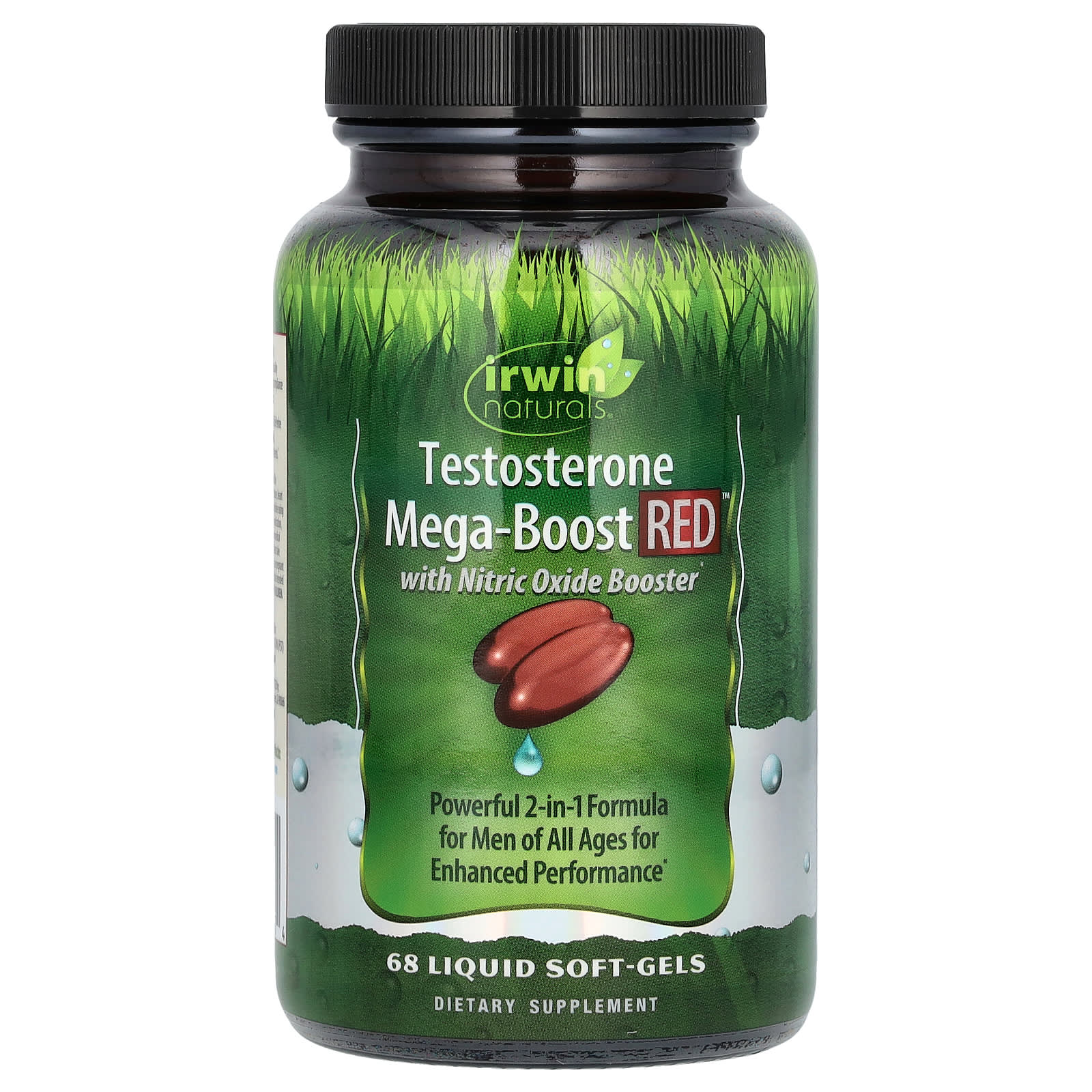 Irwin Naturals Testosterone Mega-Boost RED повышение уровня тестостерона 68 капсул с жидкостью 6890₽