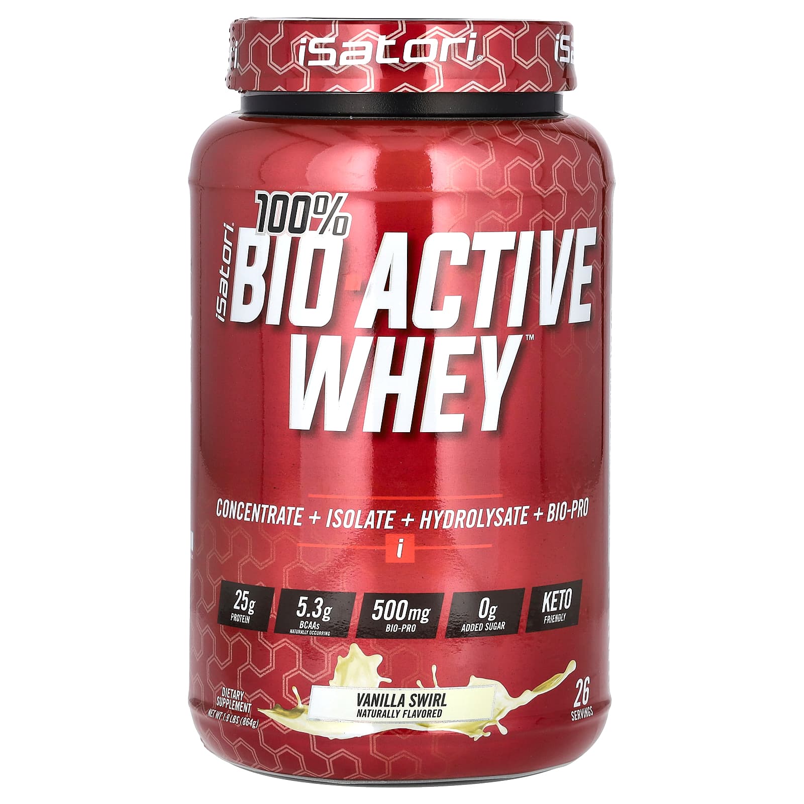 Isatori 100 Bio Active Whey сывороточный протеин со вкусом ванили 864 г 19 фунта 6790₽