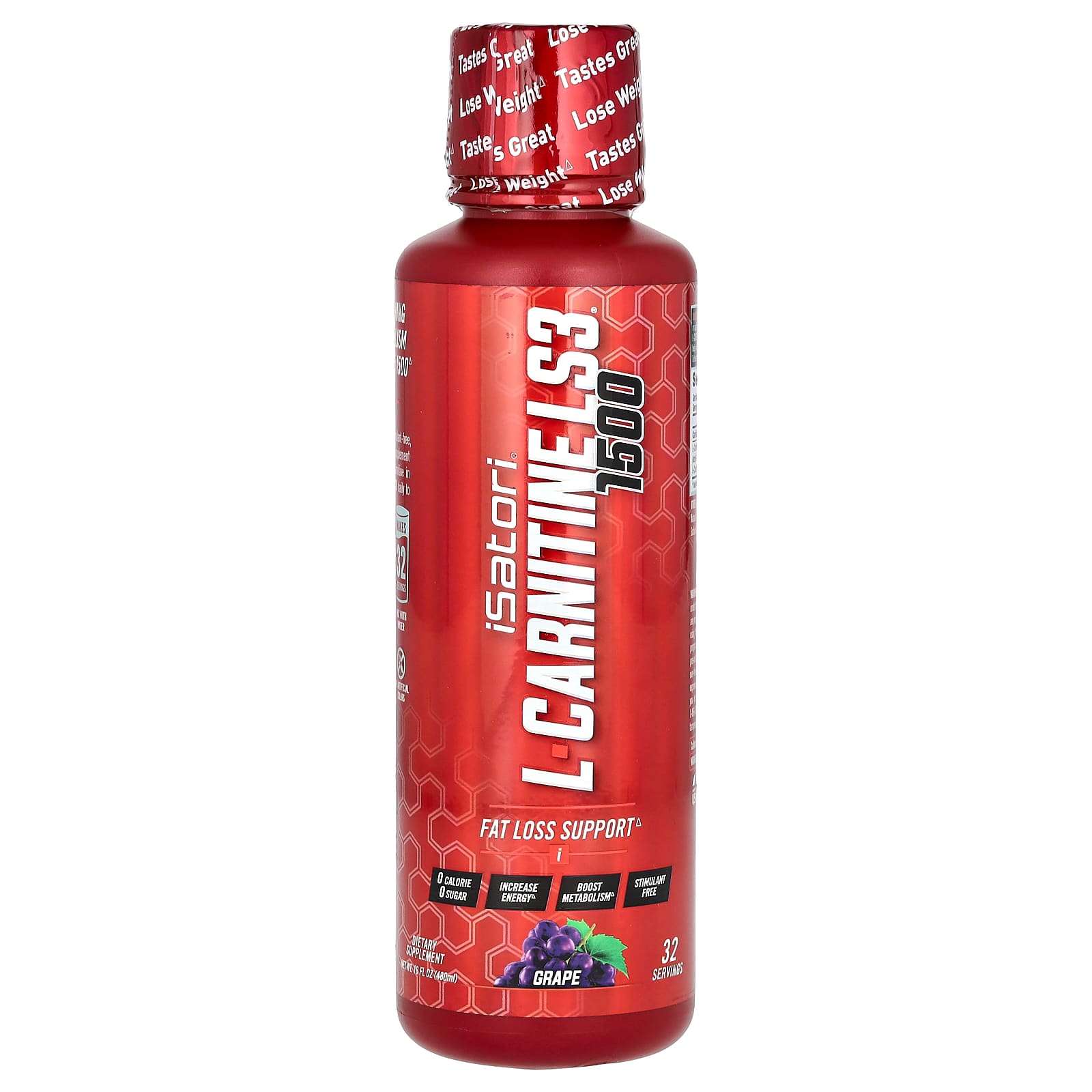 Isatori L-карнитин LS3 1500 виноград 480 мл 16 жидк унций 4290₽
