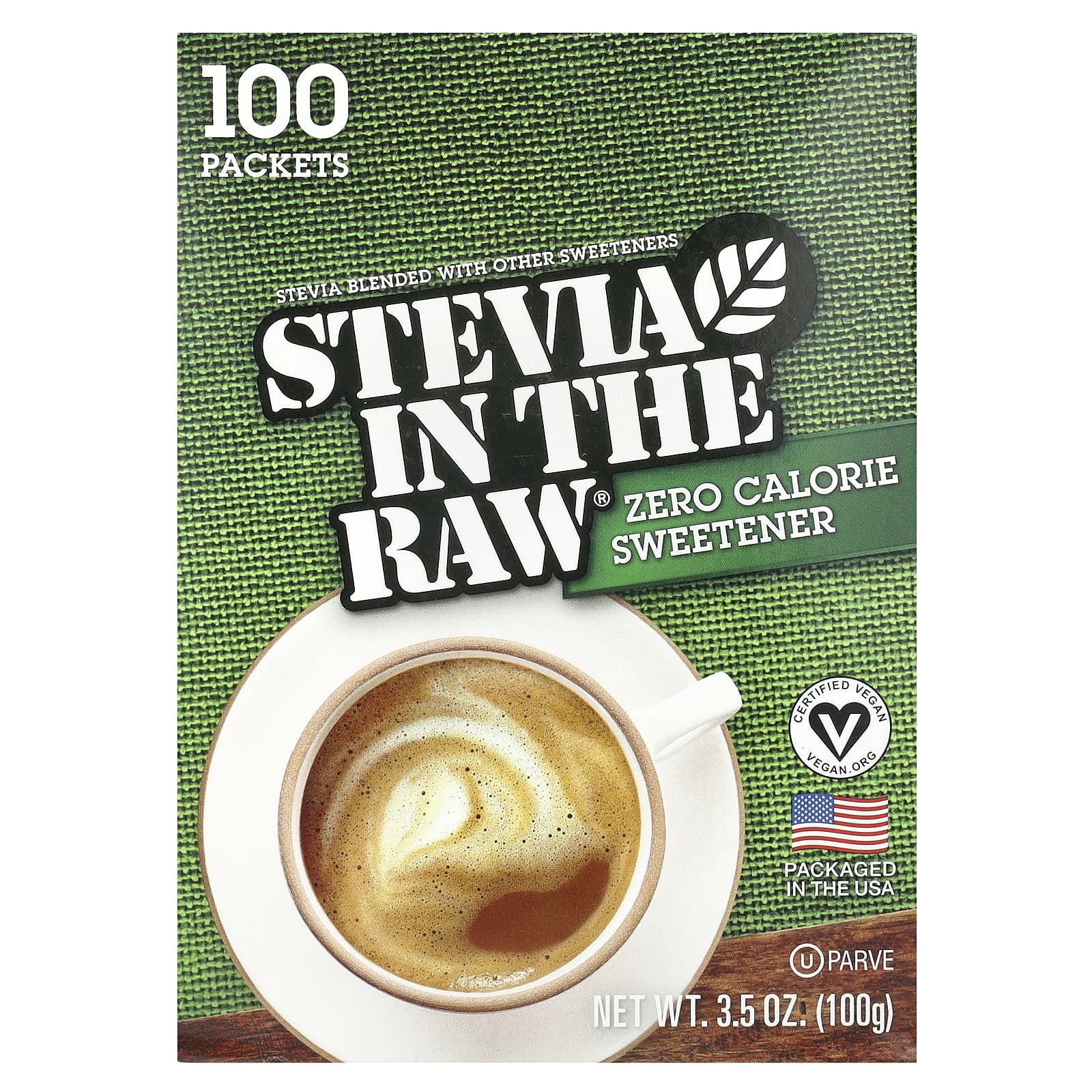 In the Raw Stevia In The Raw нулевой подсластитель 100 пакетиков 100 г 35 унции 1990₽