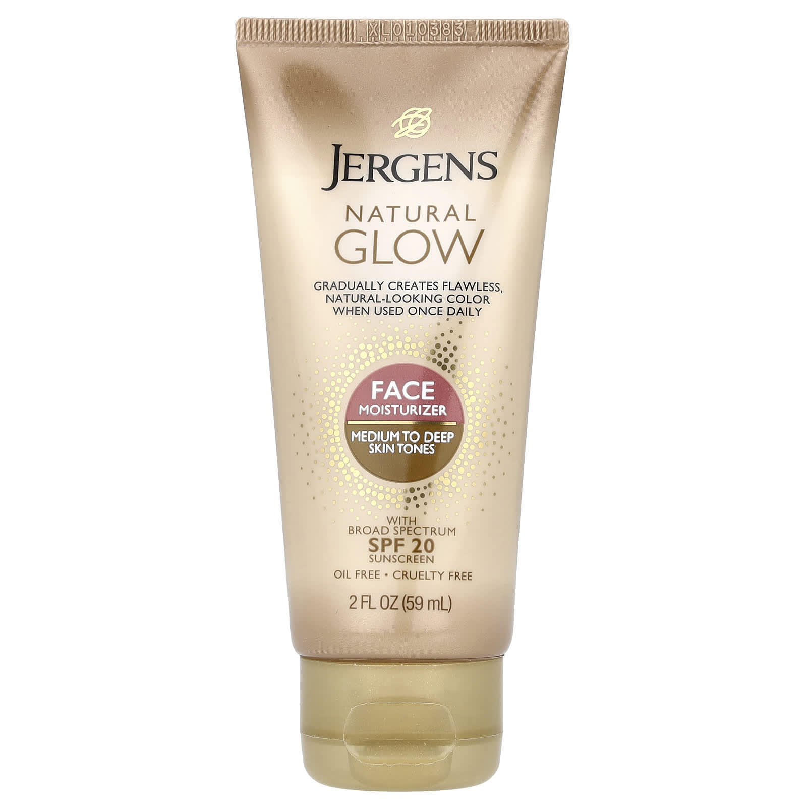 Jergens, Natural Glow, увлажняющее средство для лица, SPF 20, от средних до темных оттенков кожи, 59 мл (2 жидк. унции)
