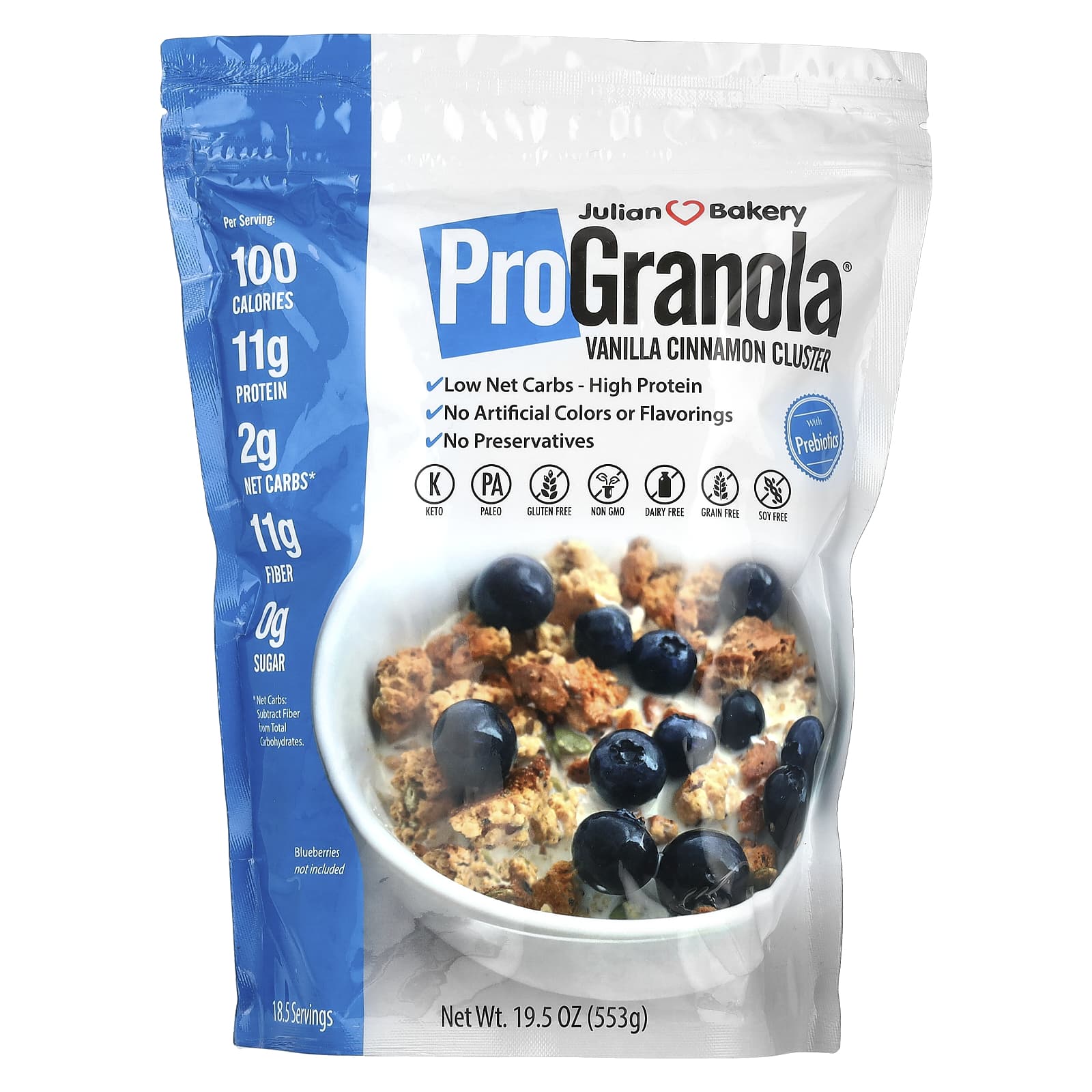 Julian Bakery, Pro Granola, ваниль и корица, 553 г (19,5 унции)