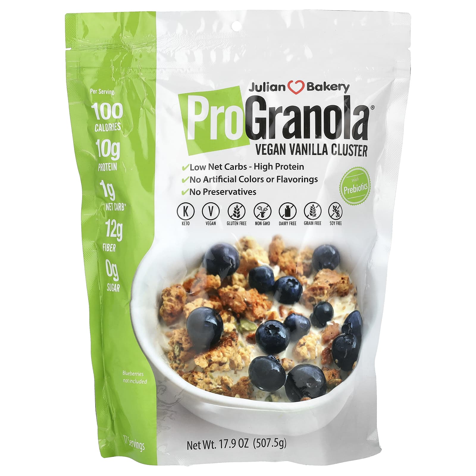 Julian Bakery, Pro Granola, со вкусом веганской ванили, 507,5 г (17,9 унции)