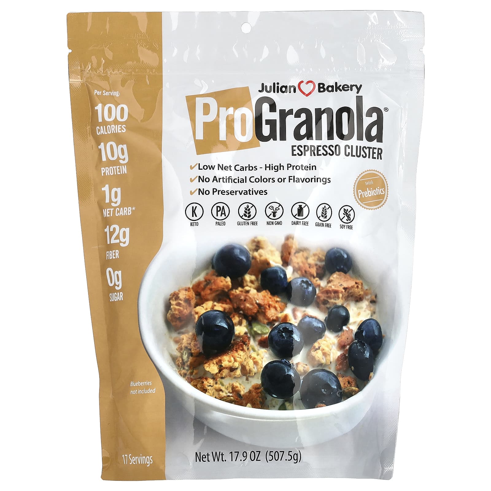 Julian Bakery, Pro Granola, эспрессо, 507,5 г (17,9 унции)