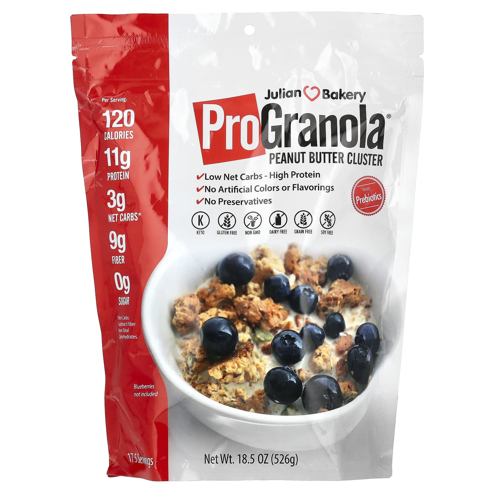 Julian Bakery, Pro Granola, арахисовая паста, 526 г (18,5 унции)