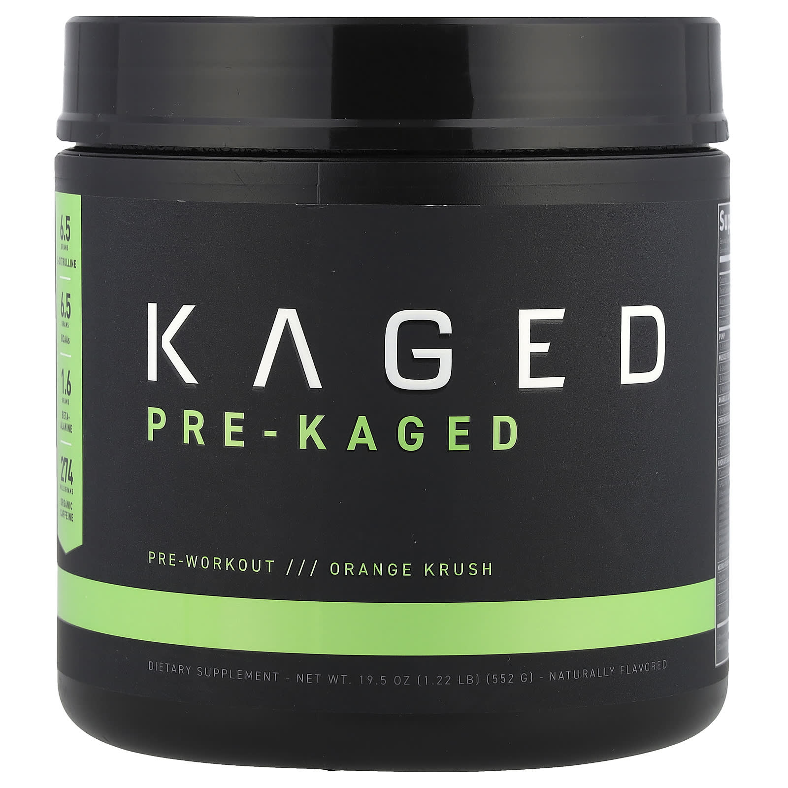 Kaged PRE-KAGED предтренировочный комплекс вкус апельсина 558 г 123 унции 8790₽