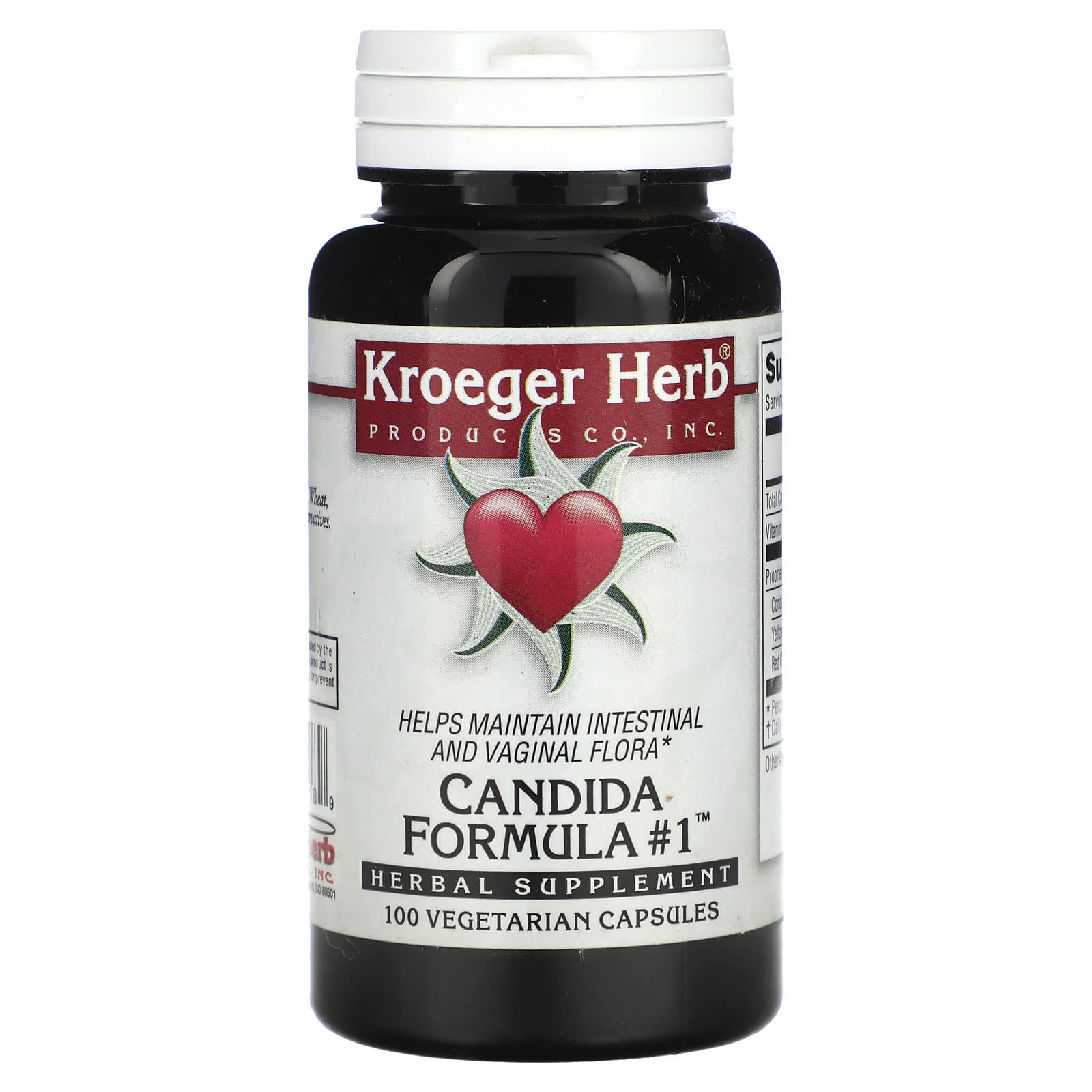 Kroeger Herb Co Candida Formula 1 100 вегетарианских капсул 2490₽