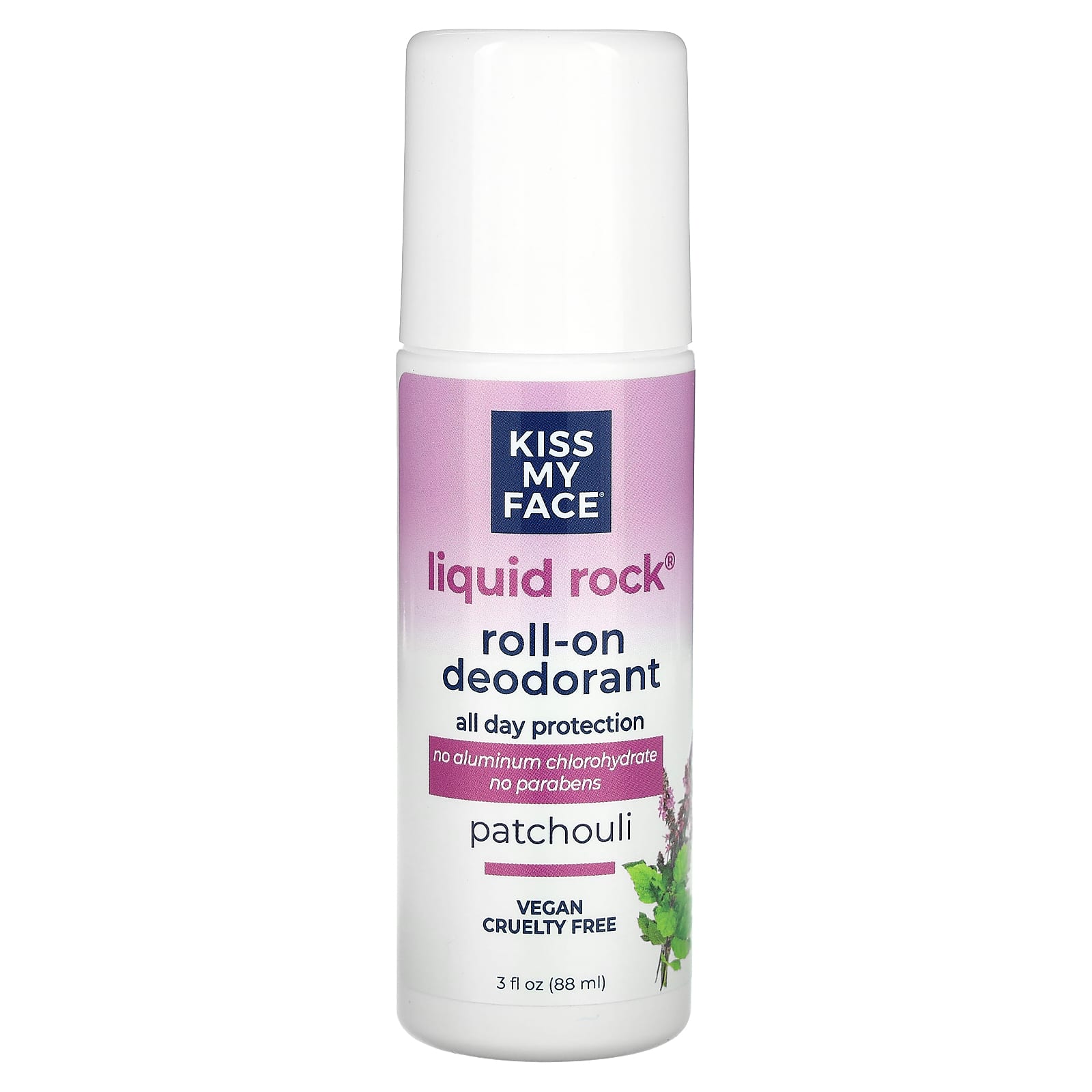 Kiss My Face, шариковый дезодорант Liquid Rock, пачули, 88 мл (3 жидк. унции)