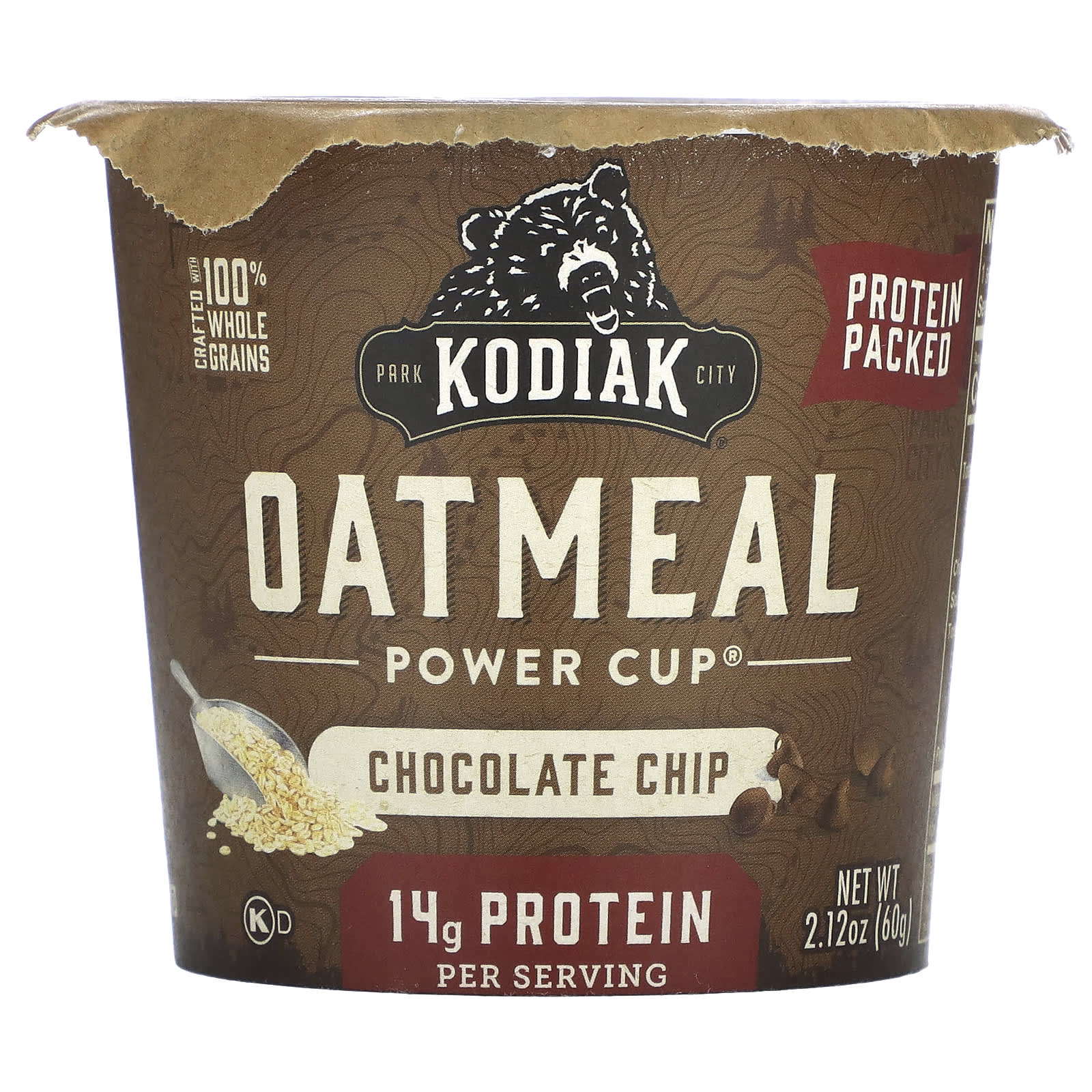 Kodiak Cakes, Oatmeal Power Cup, шоколадная крошка, 60 г (2,12 унции)