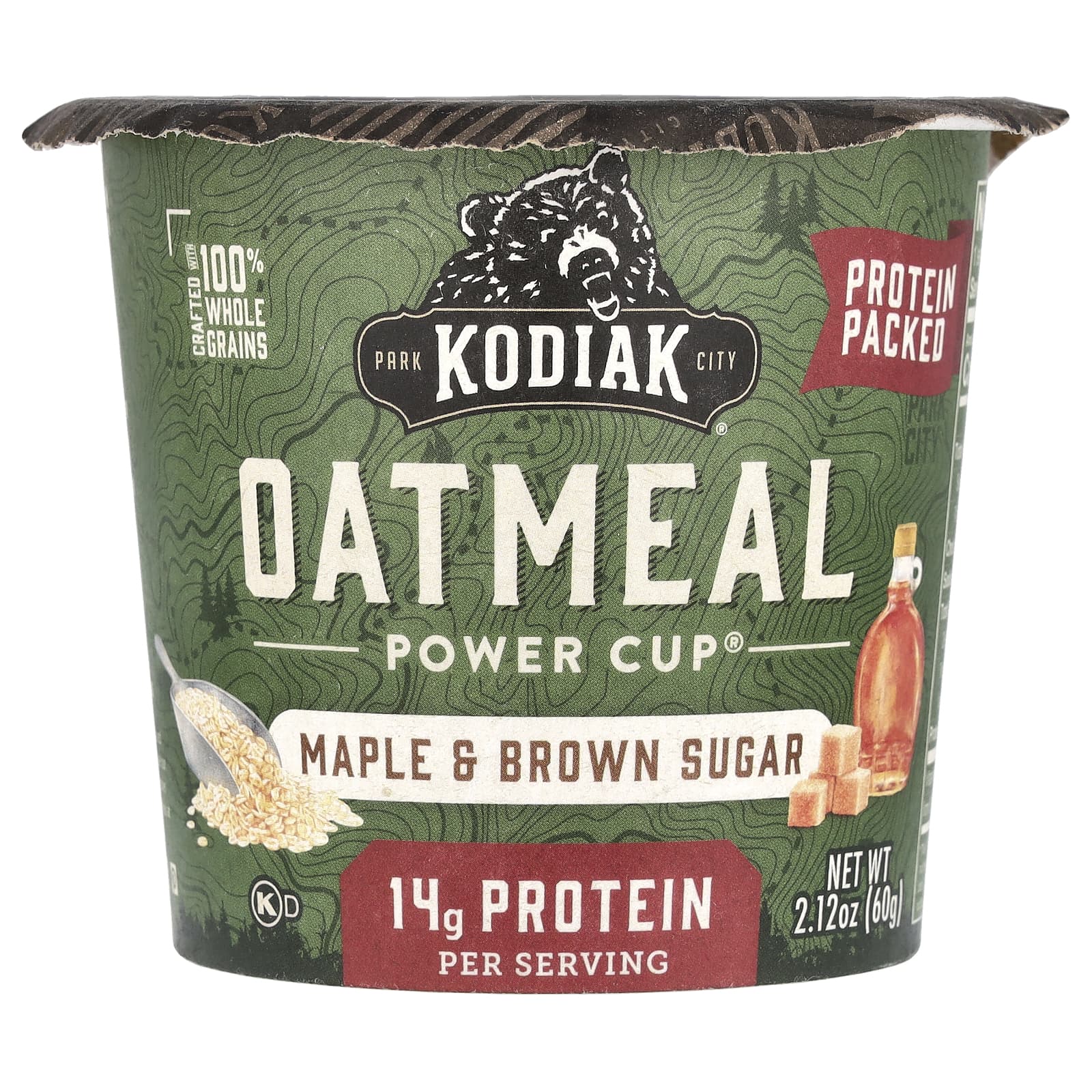 Kodiak Cakes, Oatmeal Power Cup®, Maple & Brown Sugar, 2.12 oz (60 g)