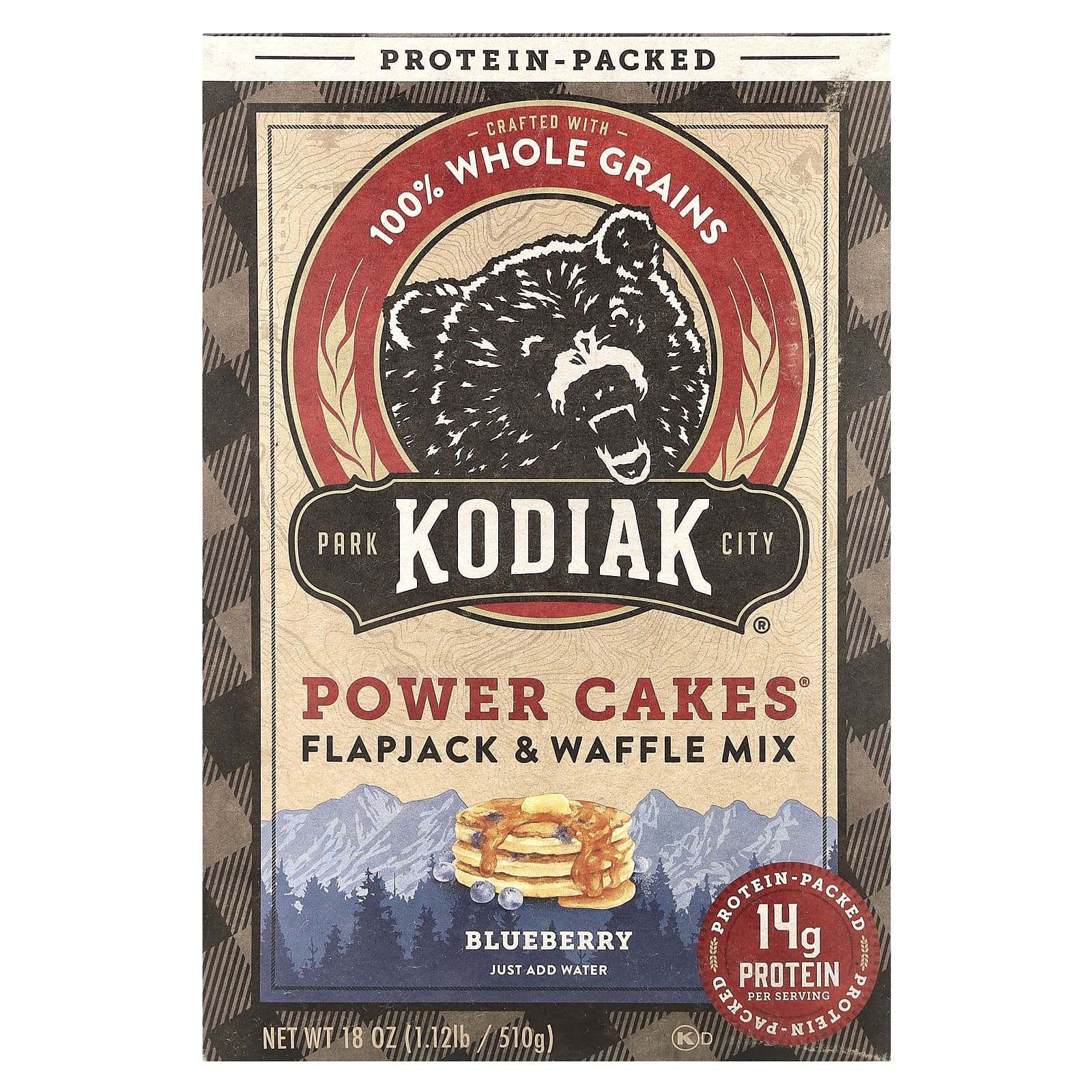 Kodiak Cakes Power Cakes смесь для лепешек и вафель голубика 510 г 18 унций 2090₽