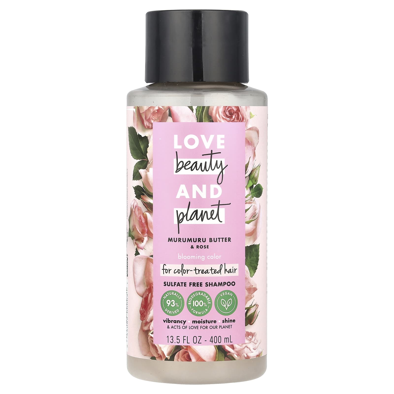 Love Beauty and Planet Шампунь для яркости цвета волос Масло мурумуру и роза 400 мл 1990₽