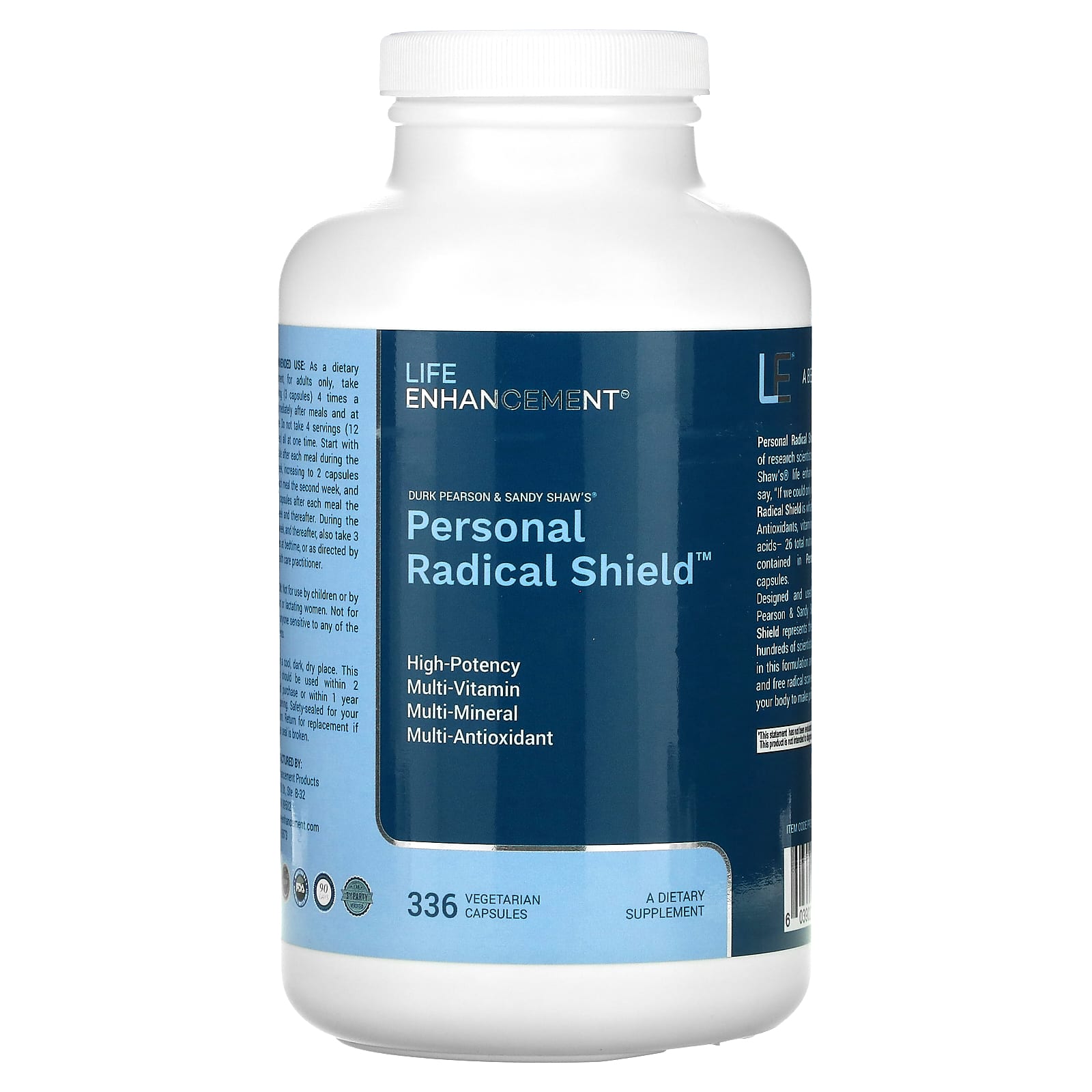 Life Enhancement, Durk Pearson - Sandy Shaw's, Personal Radical Shield, 336 капсул