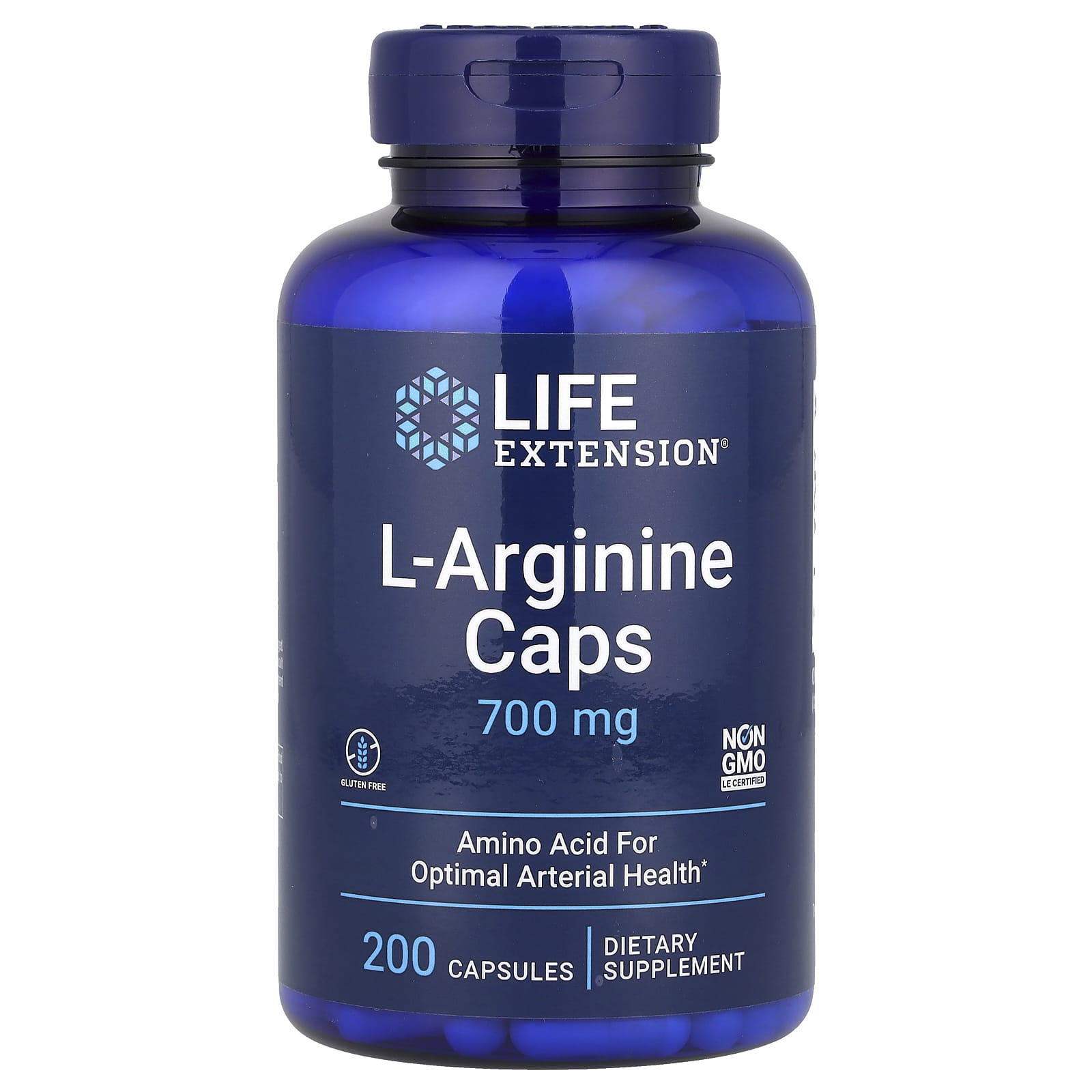 Life Extension, L-аргинин, 700 мг, 200 капсул