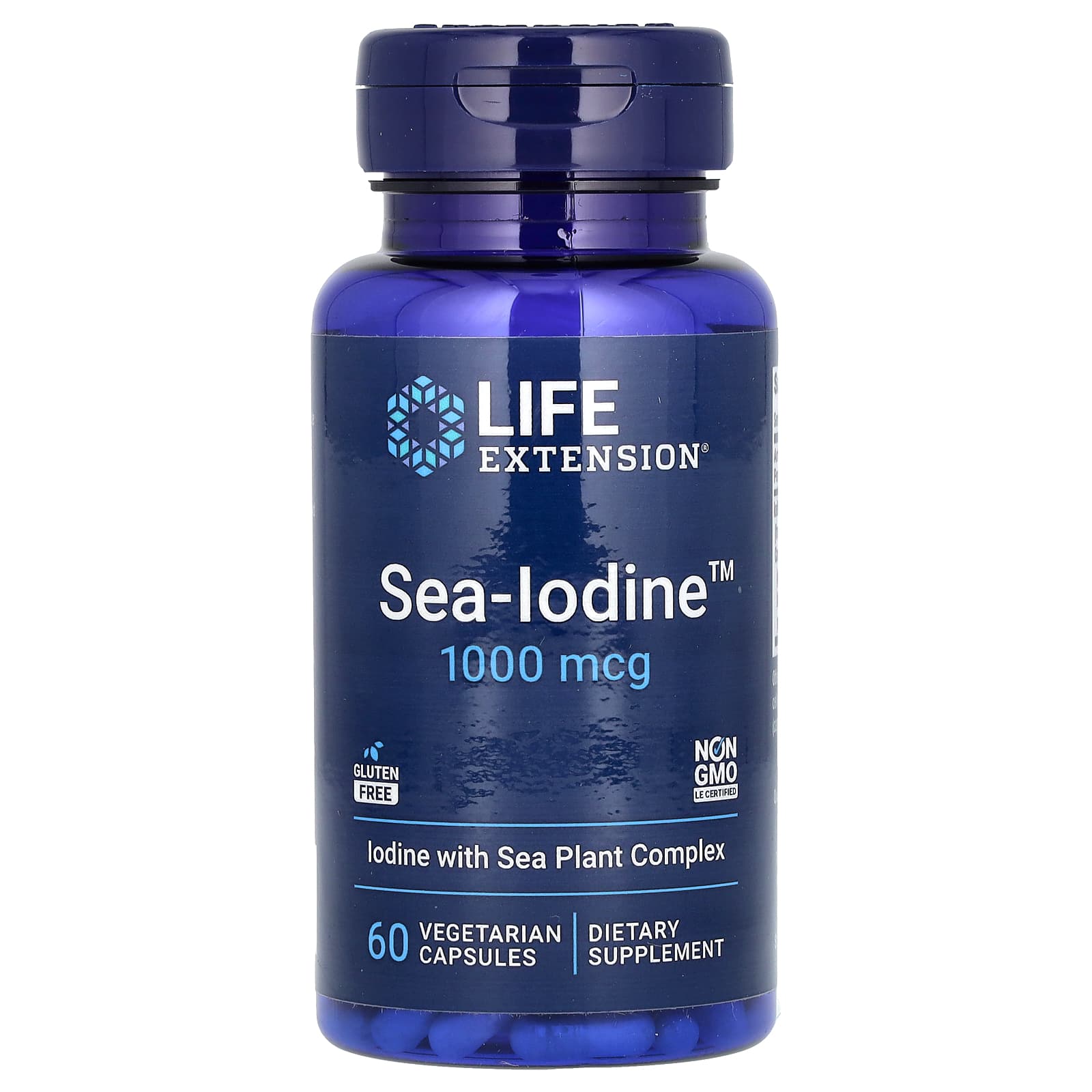 Life Extension, Sea-Iodine, 1000 мкг, 60 вегетарианских капсул