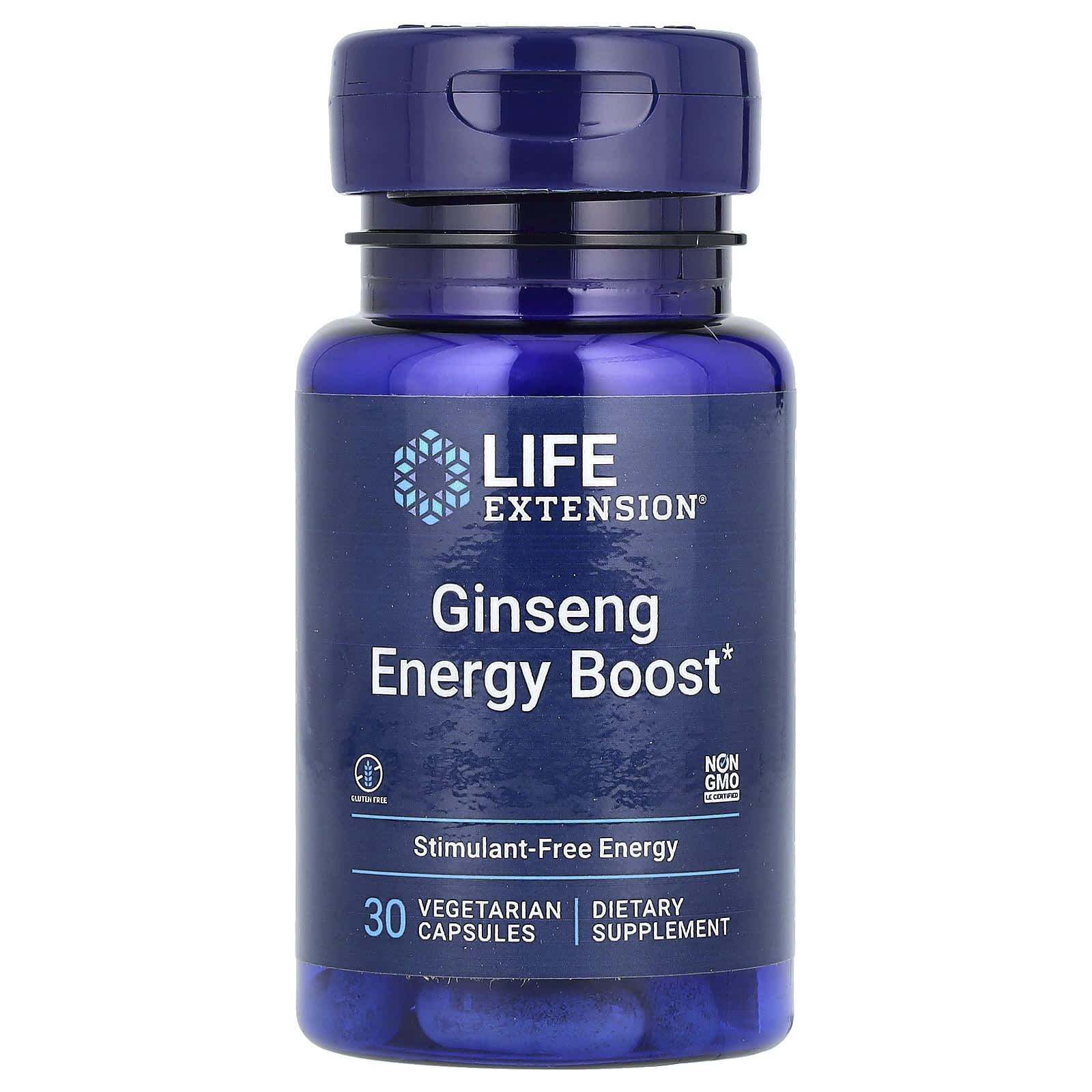 Life Extension, Ginseng Energy Boost, добавка с женьшенем для повышения уровня энергии, 30 вегетарианских капсул