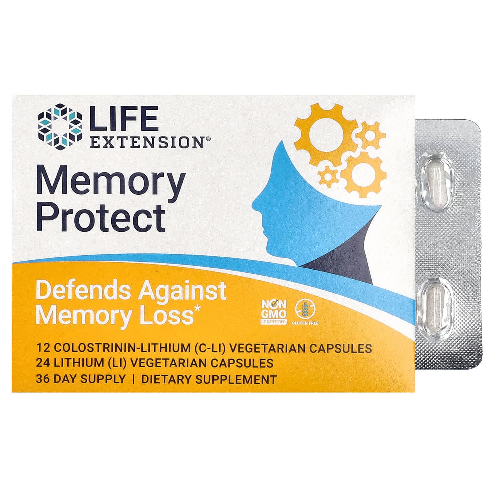 Life Extension Memory protect 36 вегетарианских капсул 3490₽