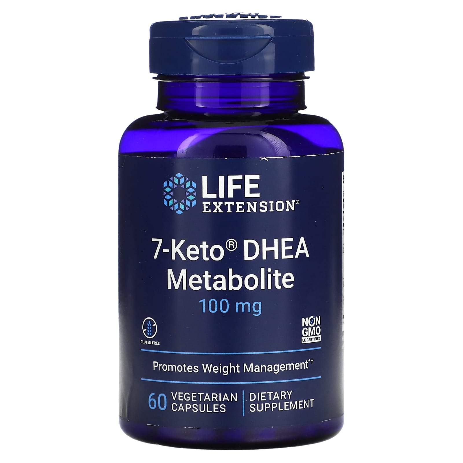 Life Extension, 7-Keto, ДГЭА, метаболит, 100 мг, 60 вегетарианских капсул