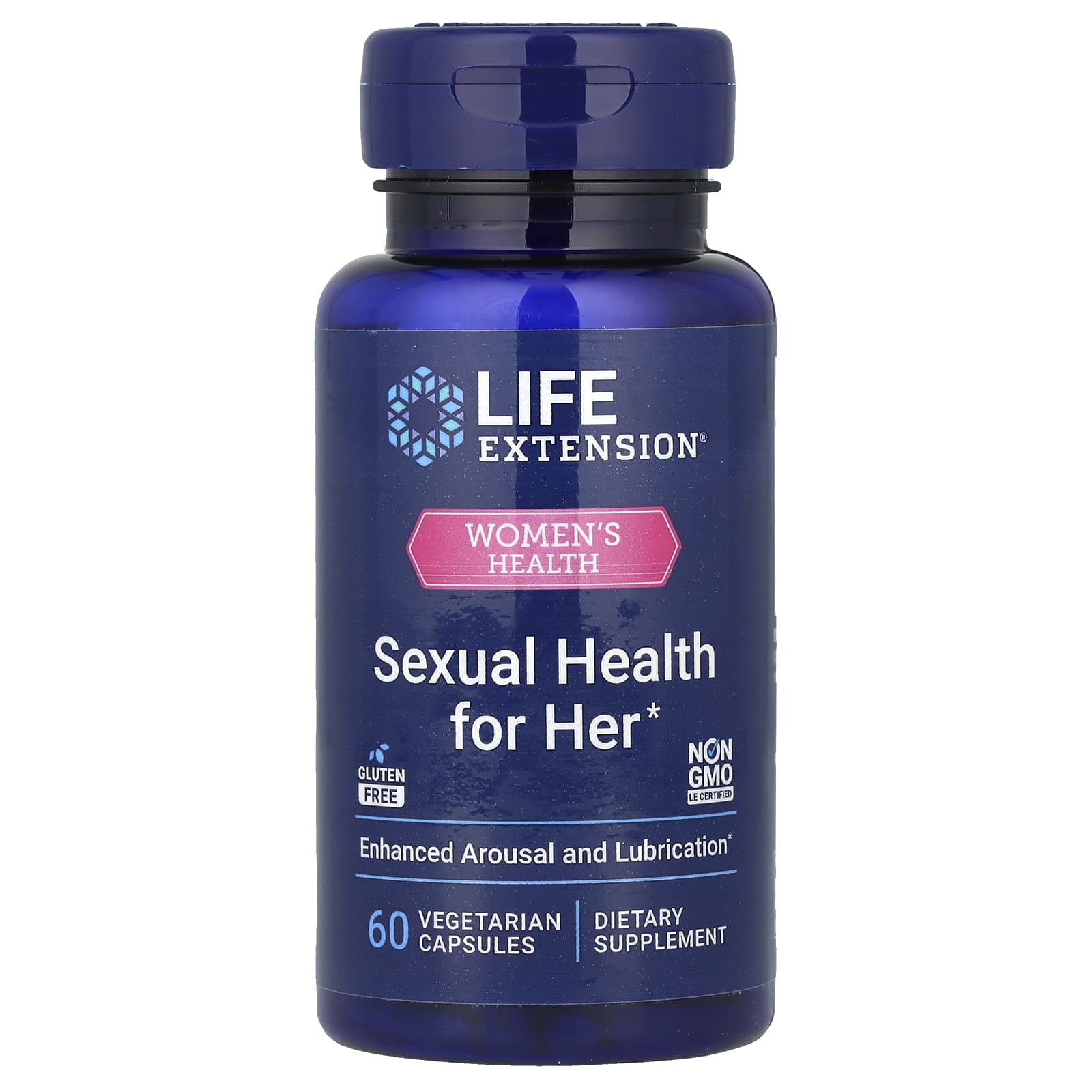 Life Extension, Women's Health, Sexual Health for Her, 60 вегетарианских капсул