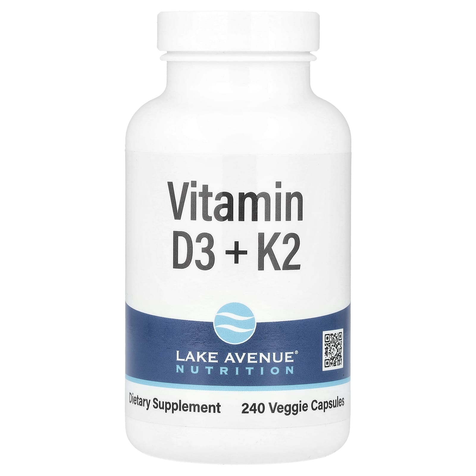 Lake Avenue Nutrition, витамины D3 и К2, 240 растительных капсул