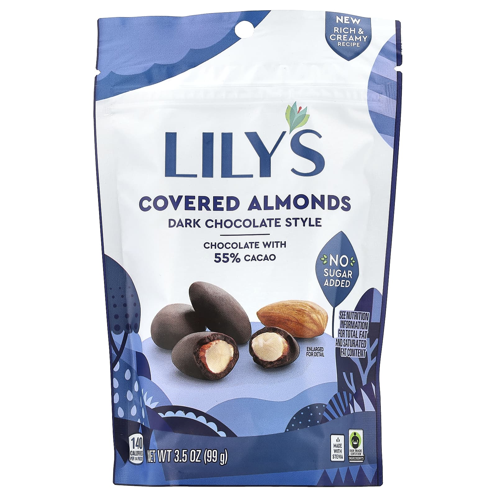 Lilys Sweets Миндаль в оболочке с темным шоколадом 99 г 35 унции 1990₽