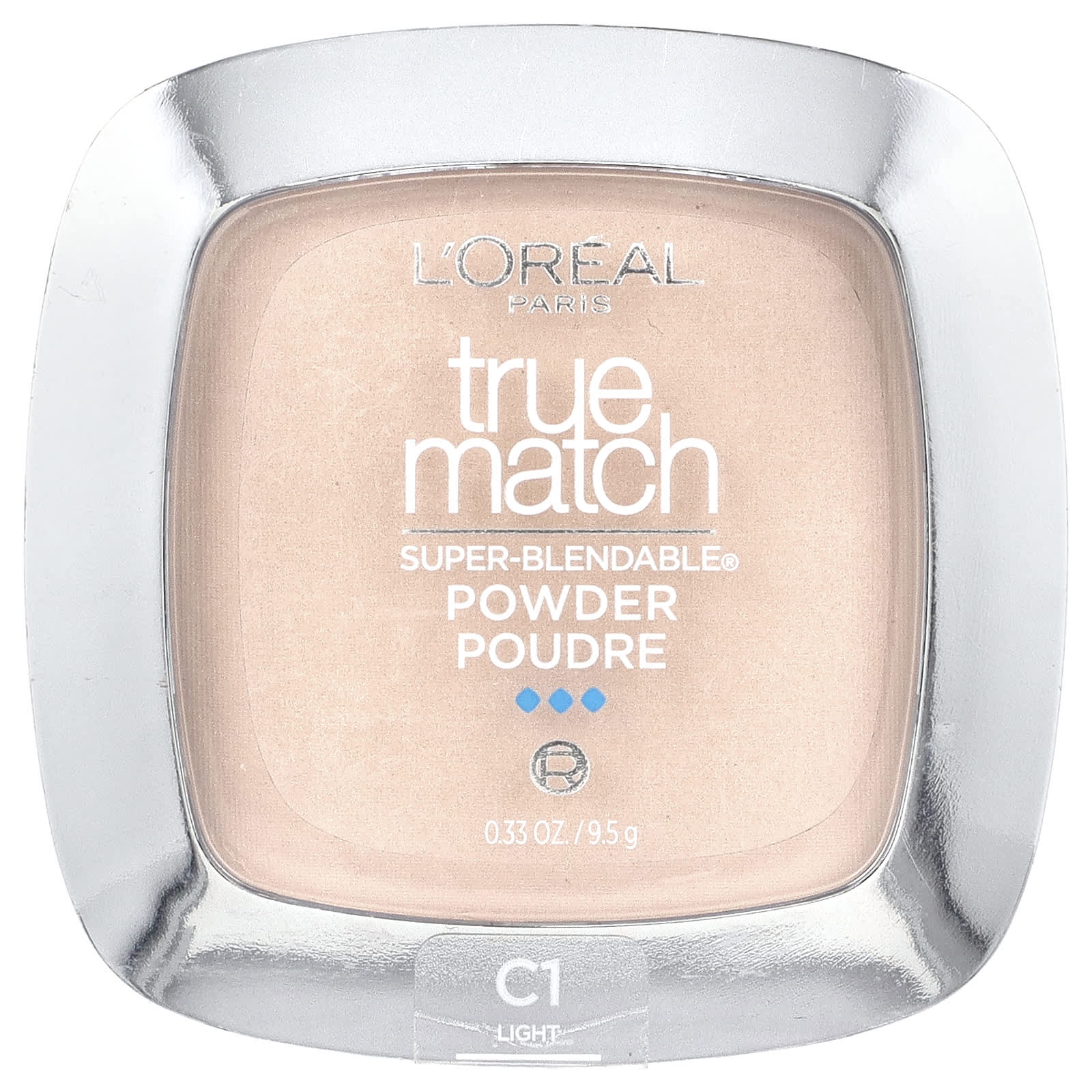 L'Oréal, True Match, суперсмываемая пудра, C1, алебастр, 9,5 г (0,33 унции)