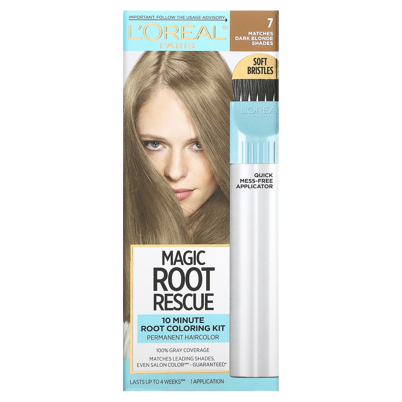 L'Oréal, Magic Root Rescue, 10-минутный набор для окрашивания корней, 7 темный блонд, 1 нанесение