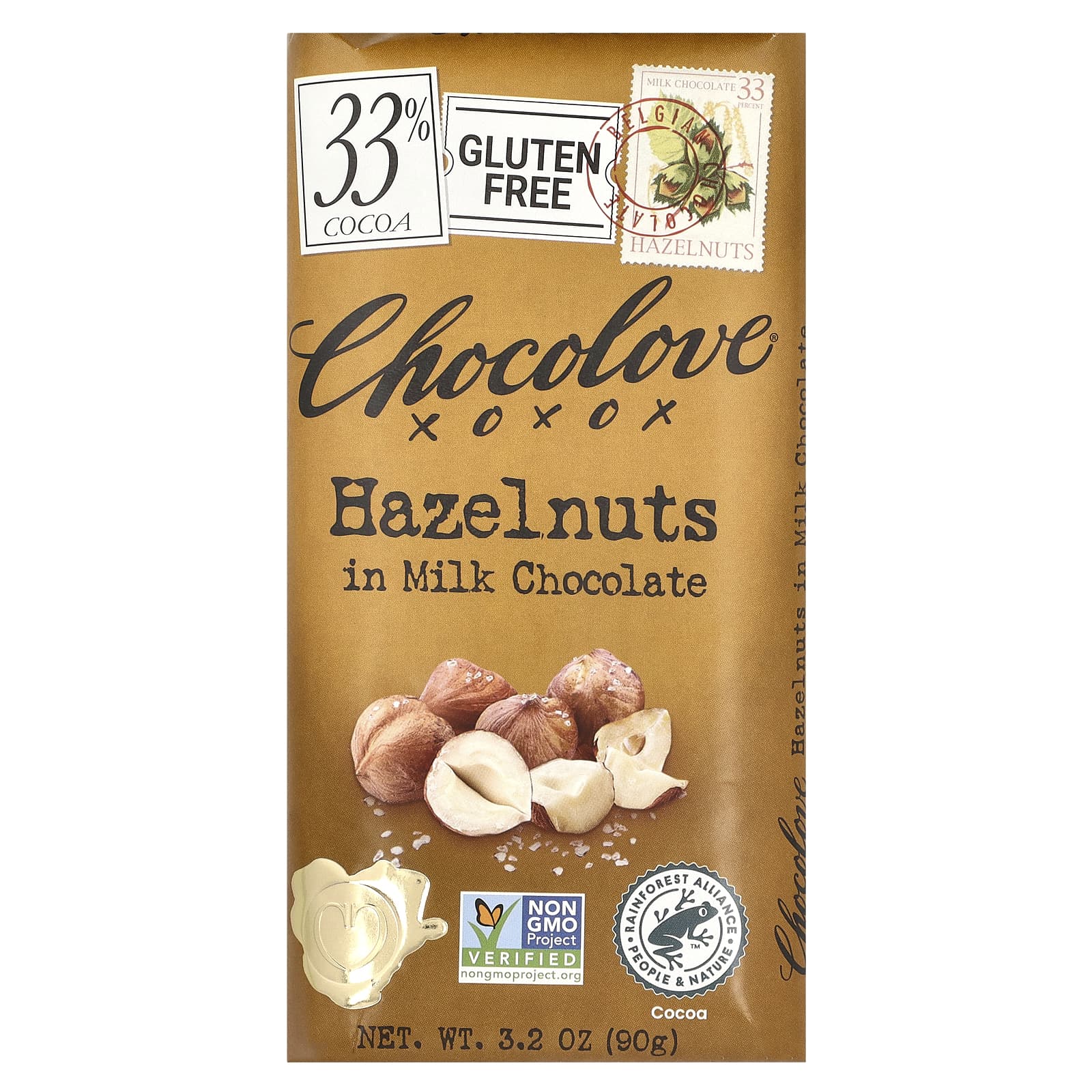 Chocolove Молочный шоколад с фундуком 33 какао 90 г 32 унции 1590₽