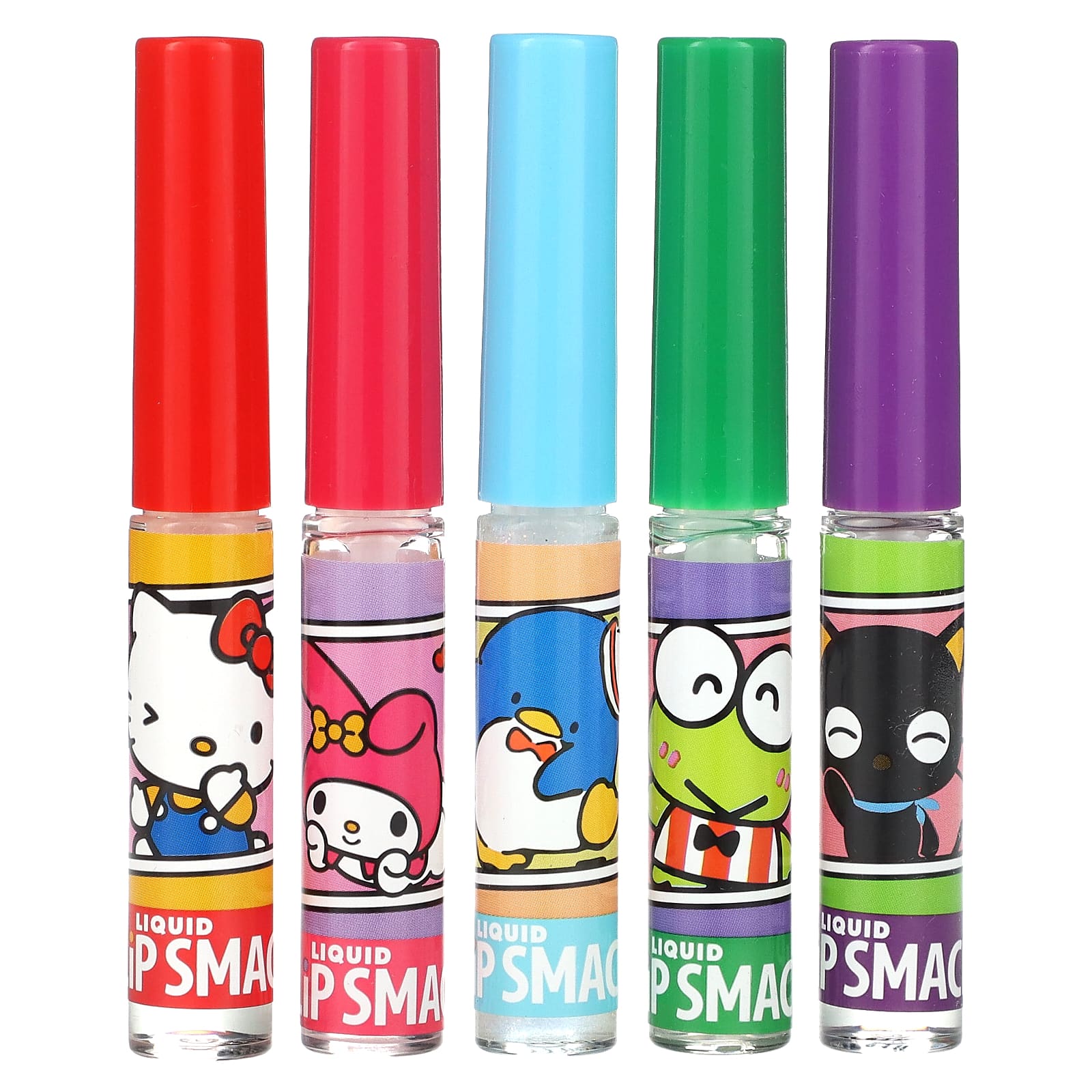 Lip Smacker, Hello Kitty And Friends, жидкий блеск для губ, лучший вкус навсегда, 5 пакетиков, 14 мл (0,45 жидк. Унции)