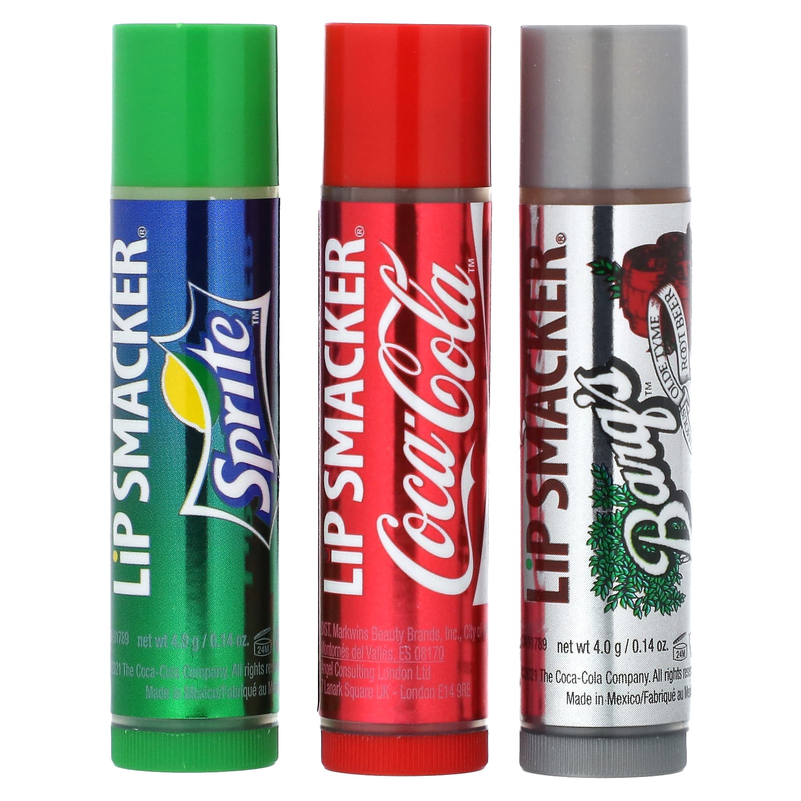 Lip Smacker Coca Cola бальзам для губ набор трио 3 шт в упаковке 4 г 014 унции 1790₽