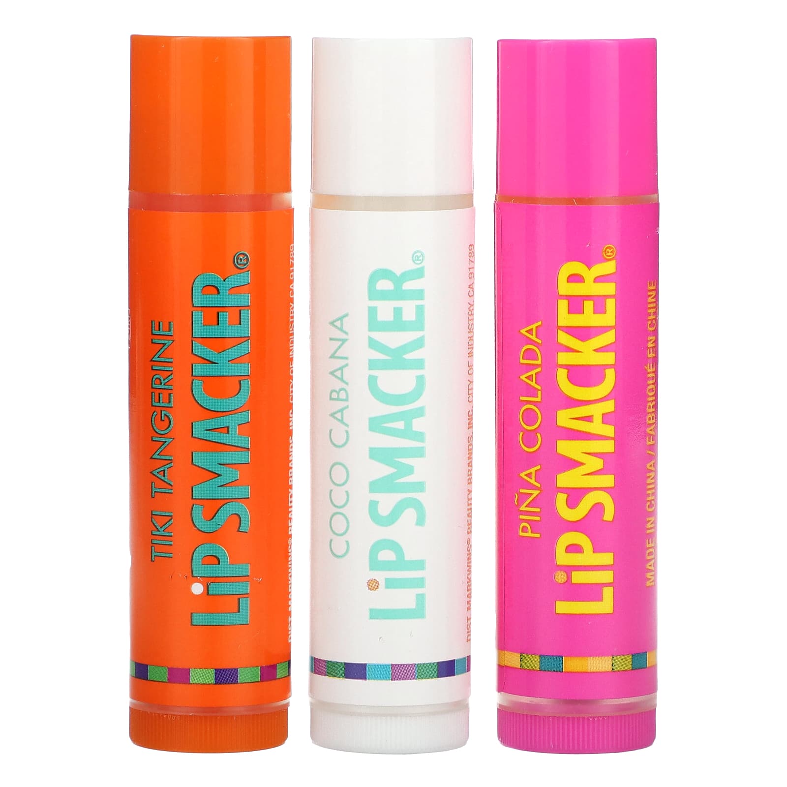 Lip Smacker бальзам для губ тропические ароматы 3 шт в упаковке 12 г 042 унции 1690₽