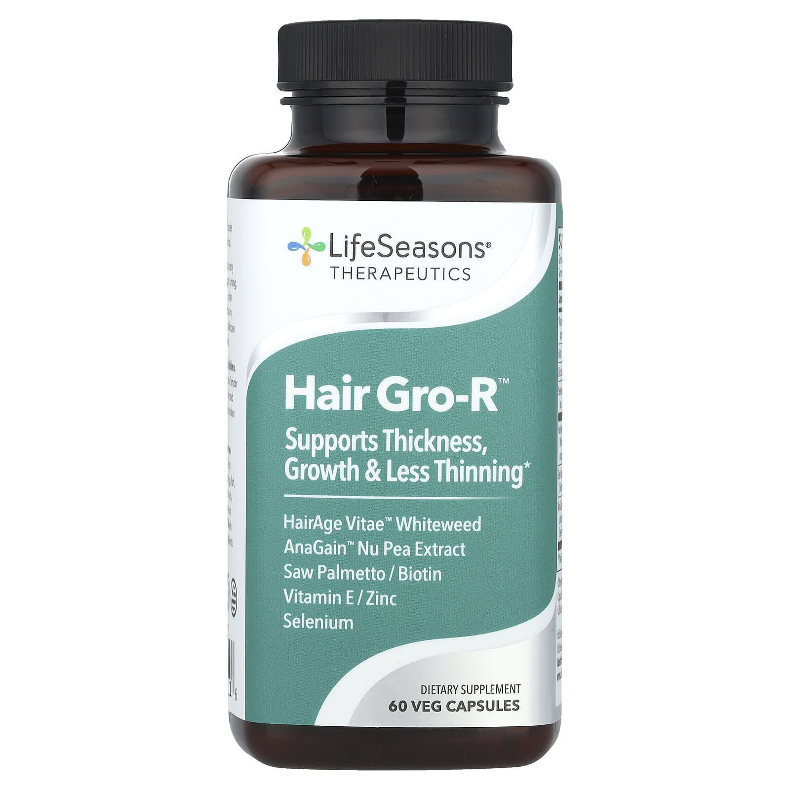 LifeSeasons, Therapeutics, Hair Gro-R ™, 60 растительных капсул